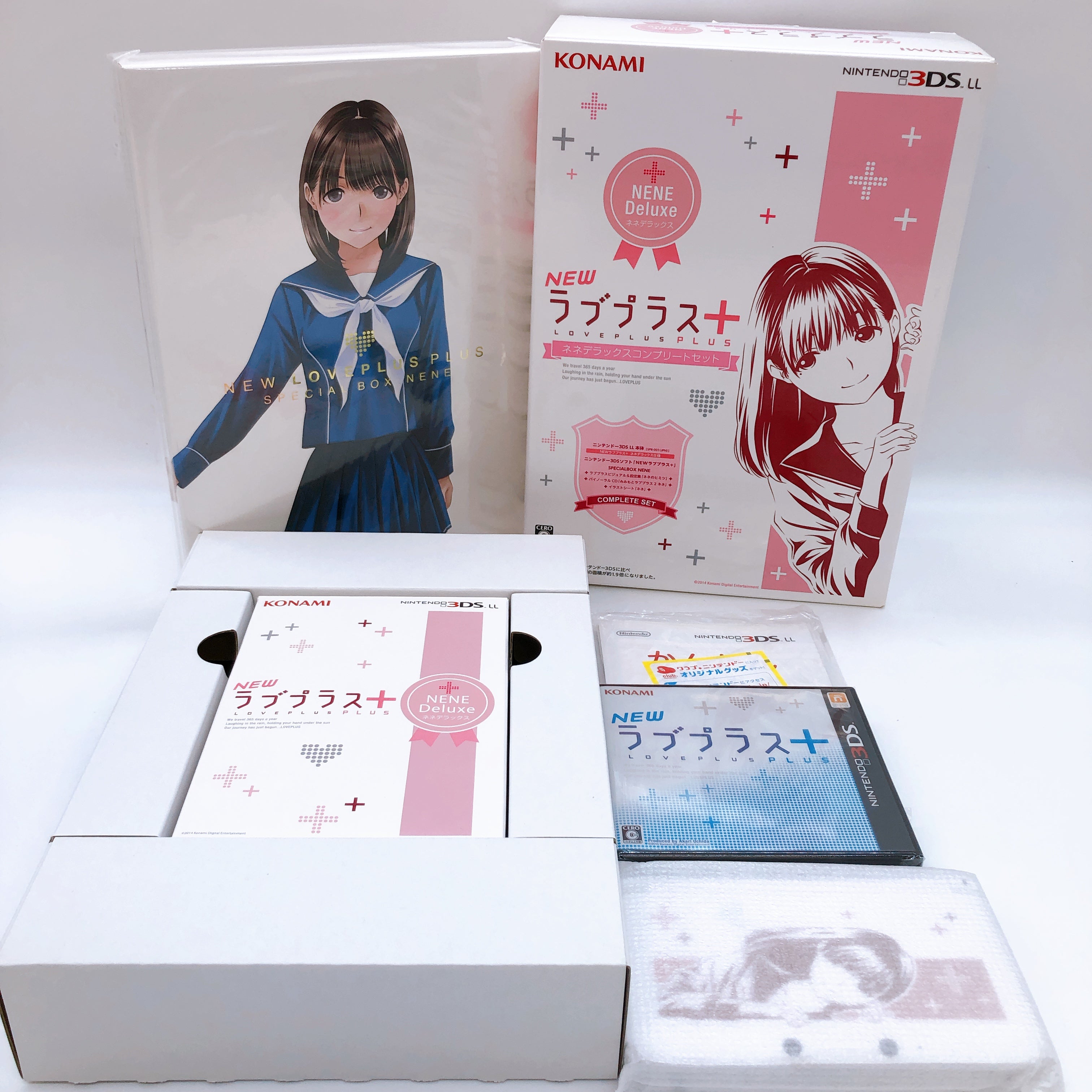Nintendo 3DS LL NEW Love Plus + Nene Deluxe Complete Set Konami Limited Console