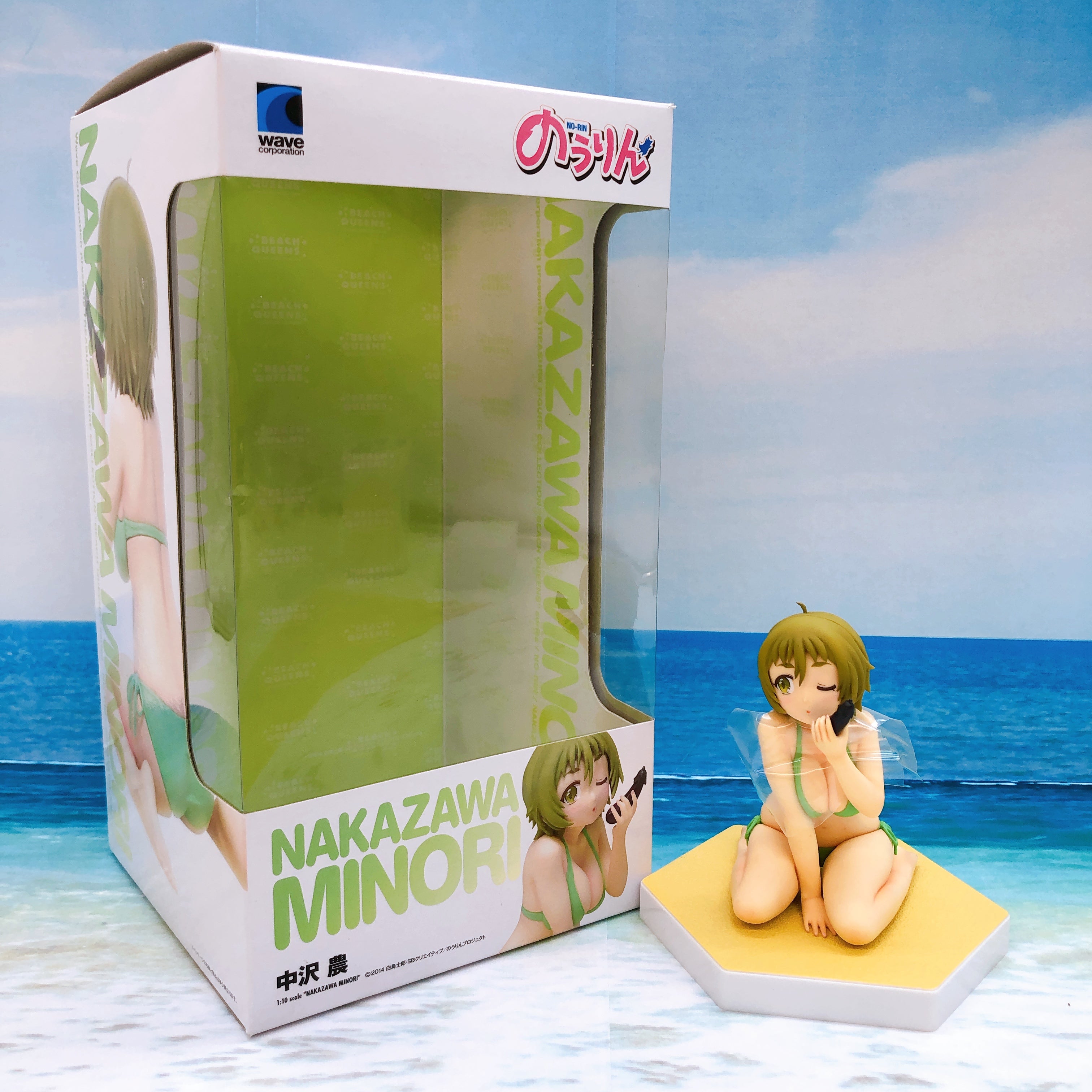 WAVE Beach Queens No-Rin Minori Nakazawa 1/10 Scale Figure 15+ Japan FASTSHIP