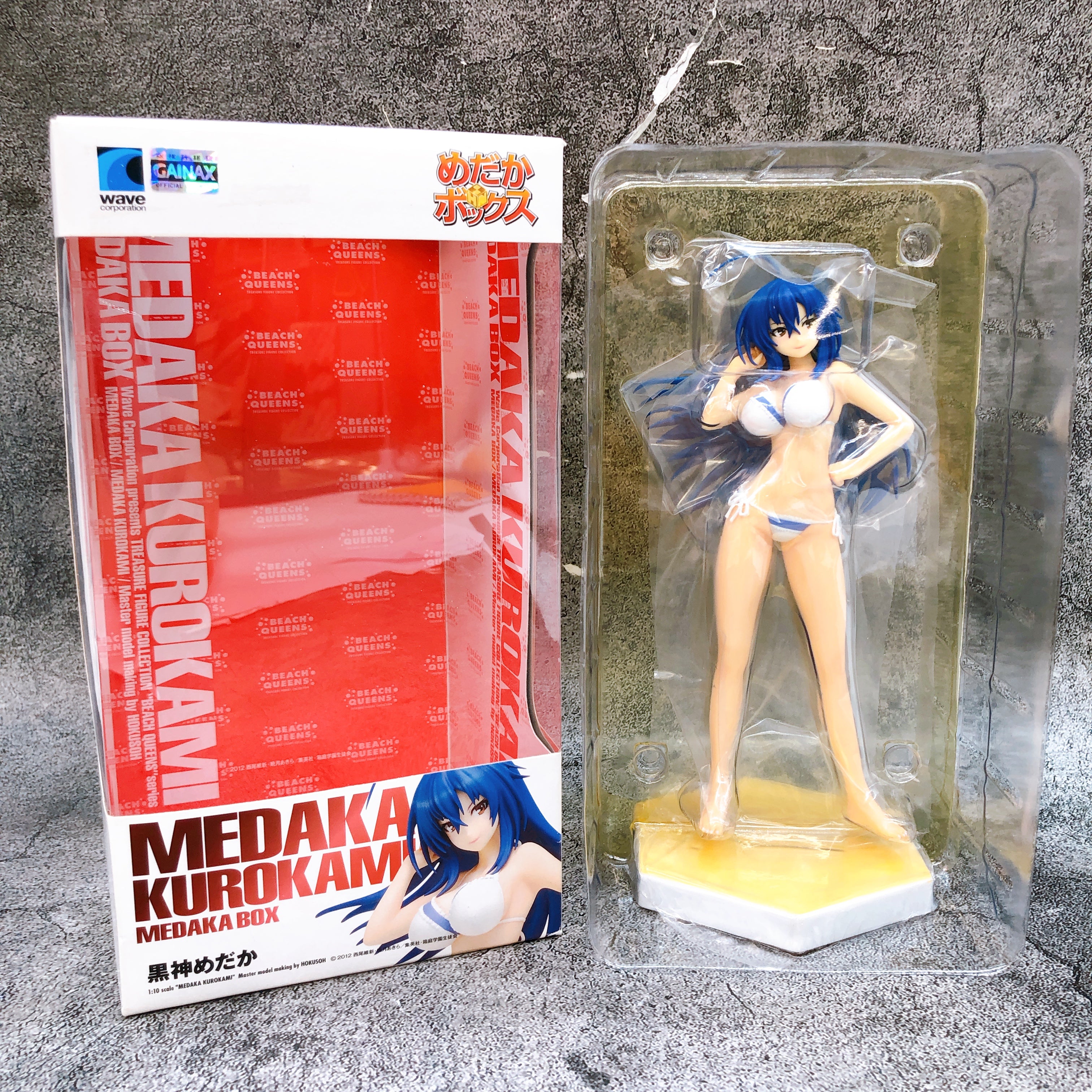WAVE Beach Queens Medaka Kurokami Medaka Box 1/10 Scale PVC Figure 15+ Japan