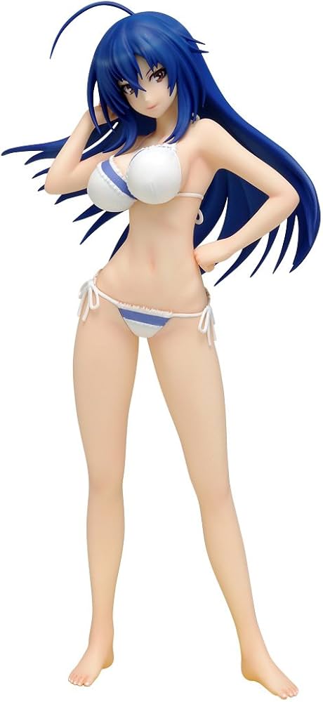 WAVE Beach Queens Medaka Kurokami Medaka Box 1/10 Scale PVC Figure 15+ Japan