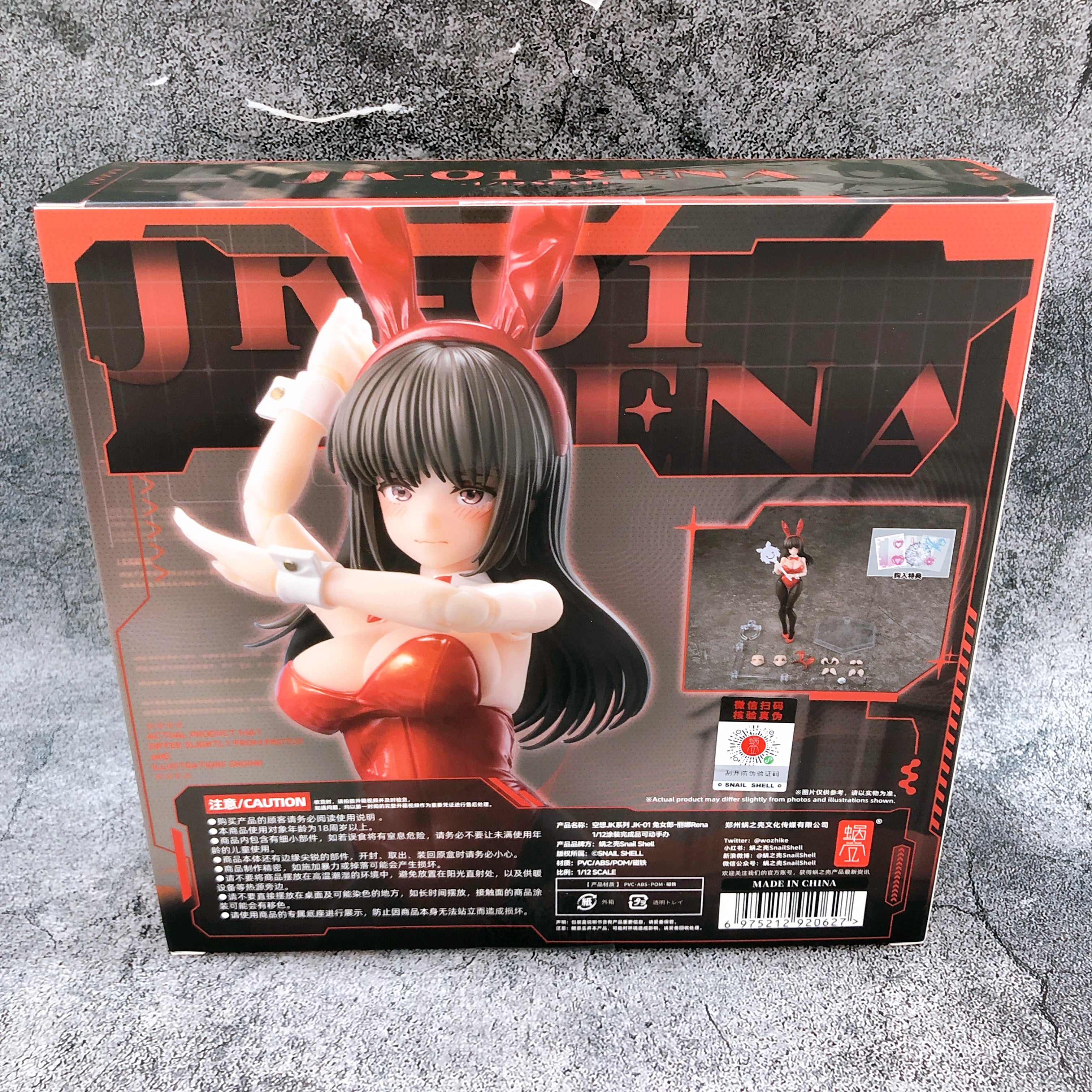 JK-01 Bunny Girl Rena 1/12 Scale Action Figure Snail Shell AUTHENTIC Sealed