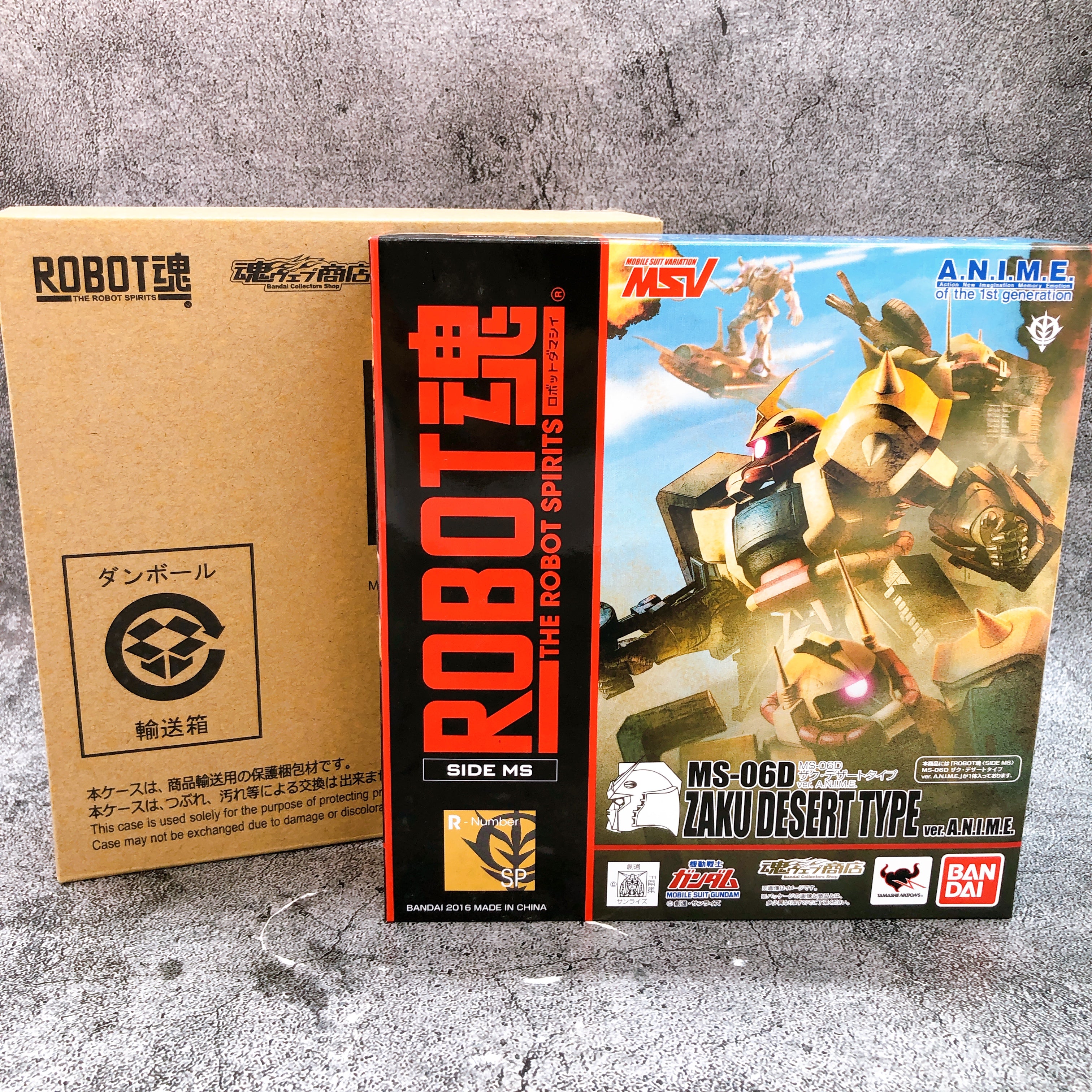 ROBOT SPIRITS Zaku Desert Type ver. A.N.I.M.E. MS-06D Action Figure Bandai Japan