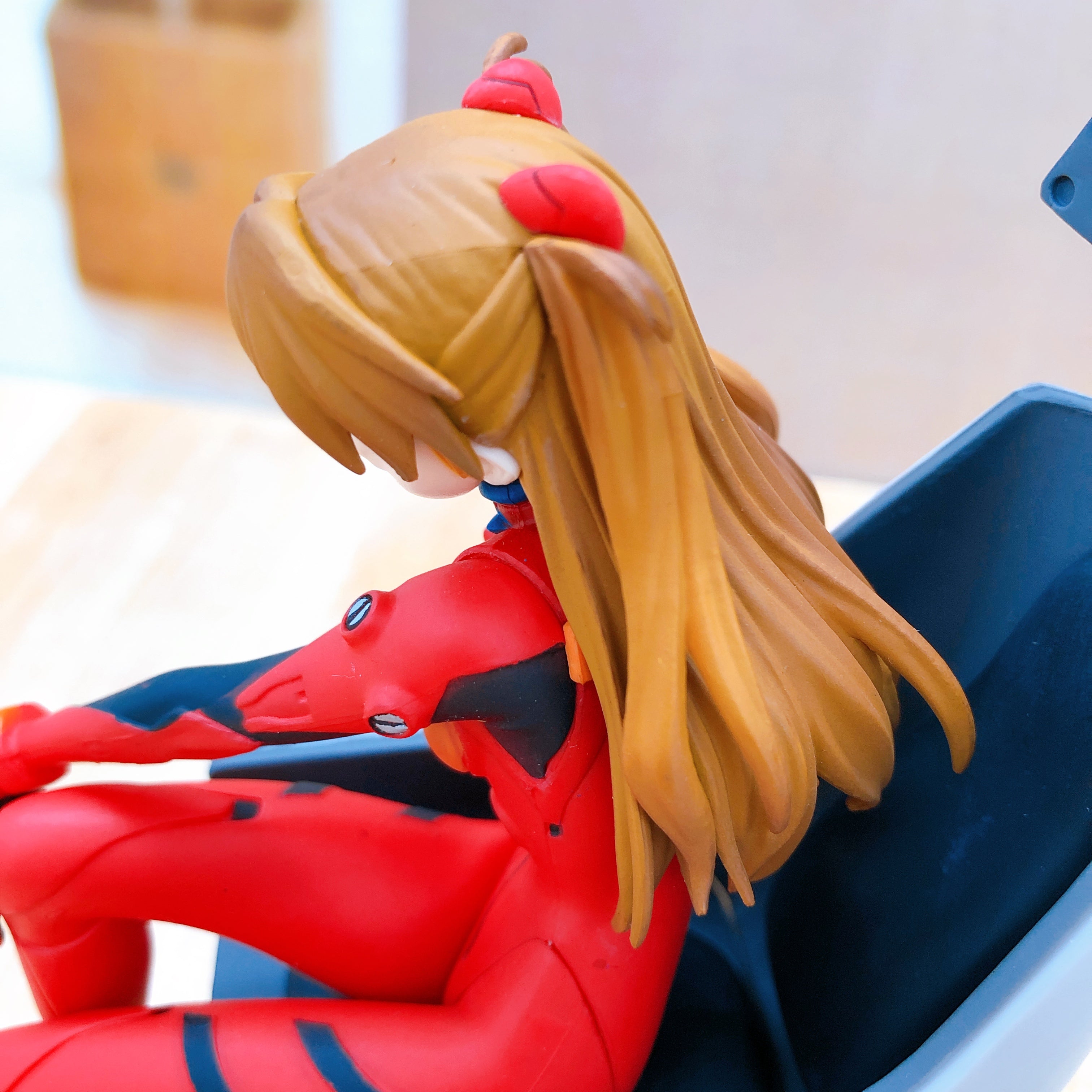 (NO BOX) Evangelion Asuka Langley Sohryu Premium Figure Girl with Chair Sega