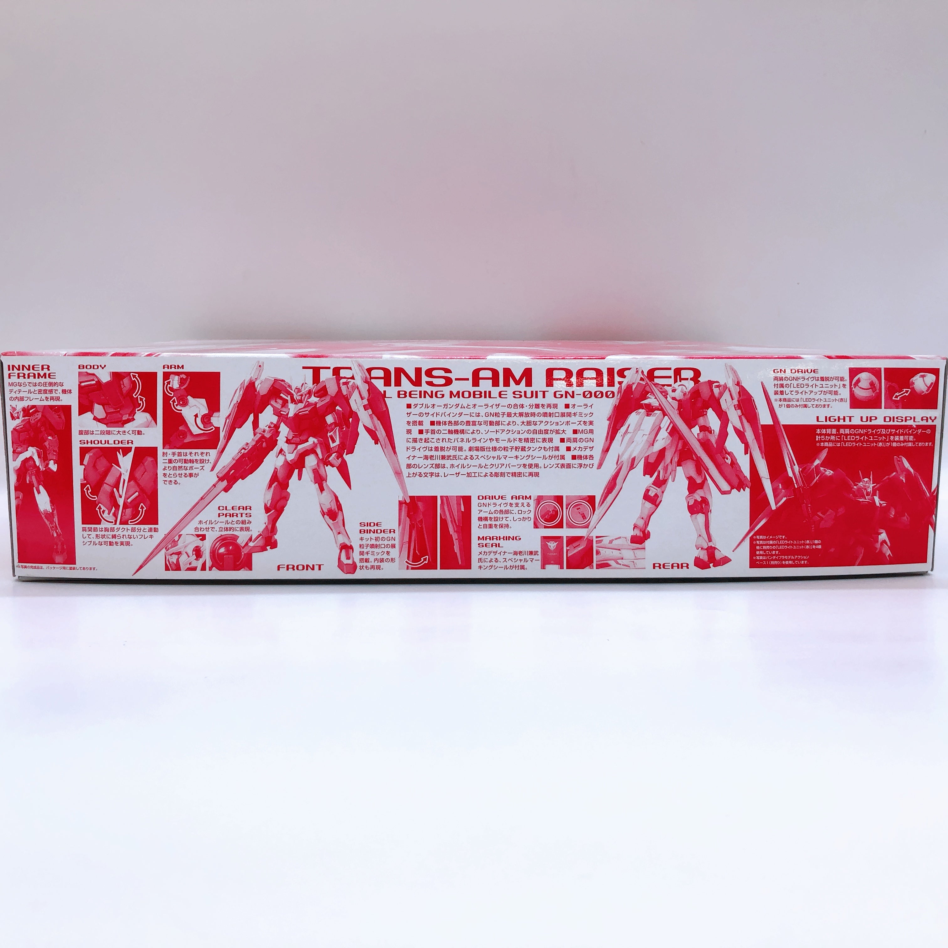 MG 1/100 TRANS-AM RAISER GN-0000+GNR-010 Gundam Model Kit 15+ Premium Bandai NEW