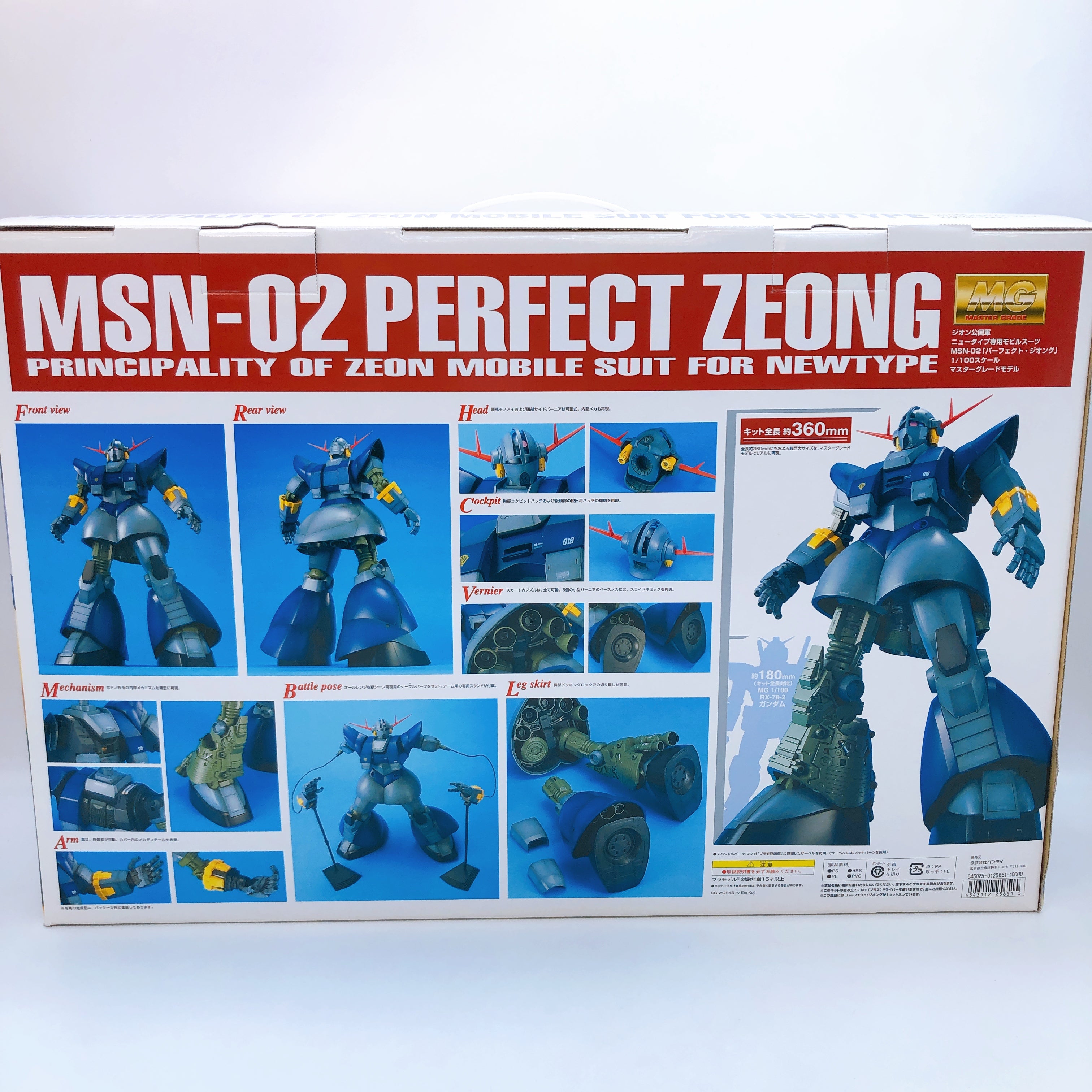 MG 1/100 Perfect Zeong MSN-02 Mobile Suit Gundam Model Kit Bandai Japan FASTSHIP