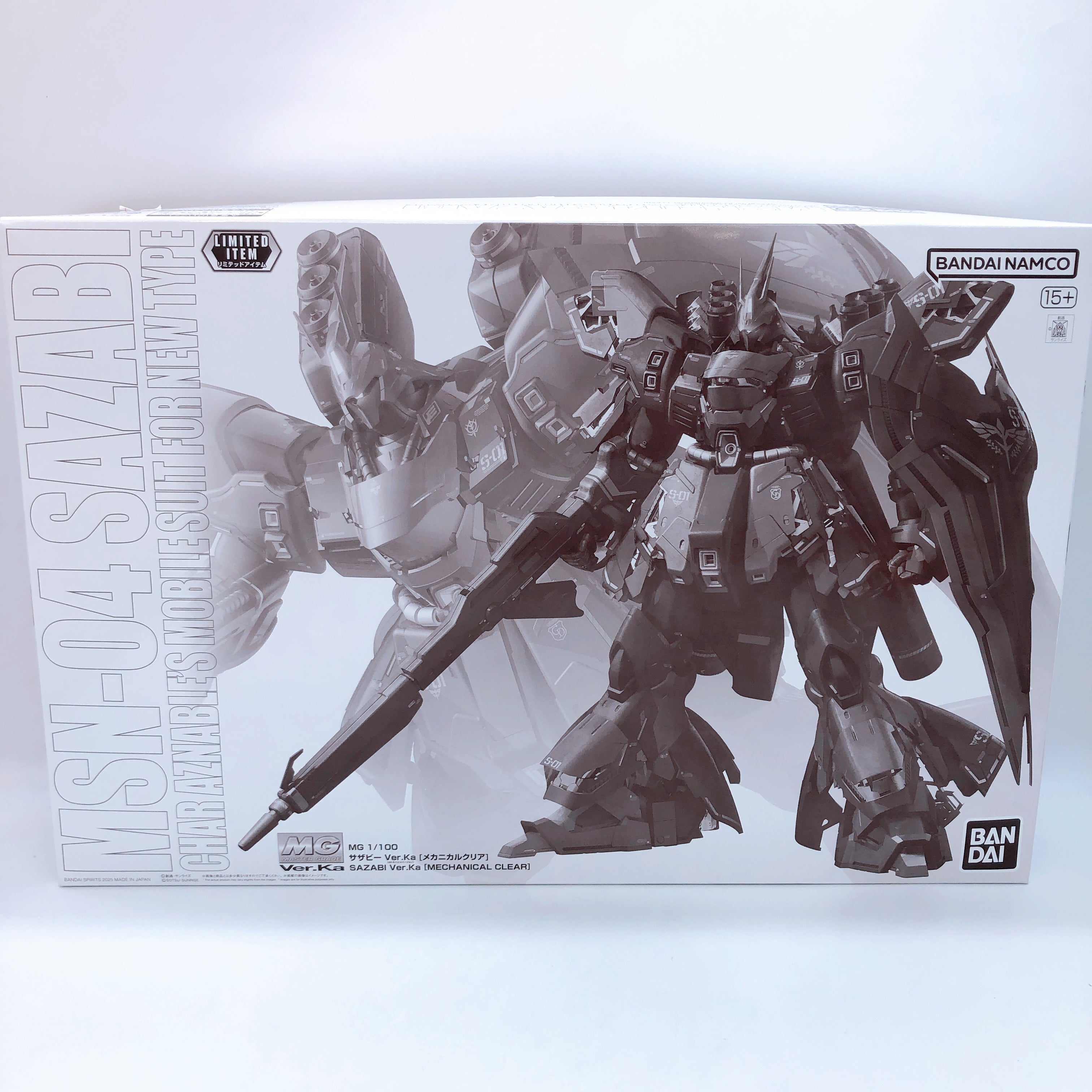 MG 1/100 Sazabi Ver.Ka Mechanical Clear Limited Model Kit Bandai NEW FASTSHIP