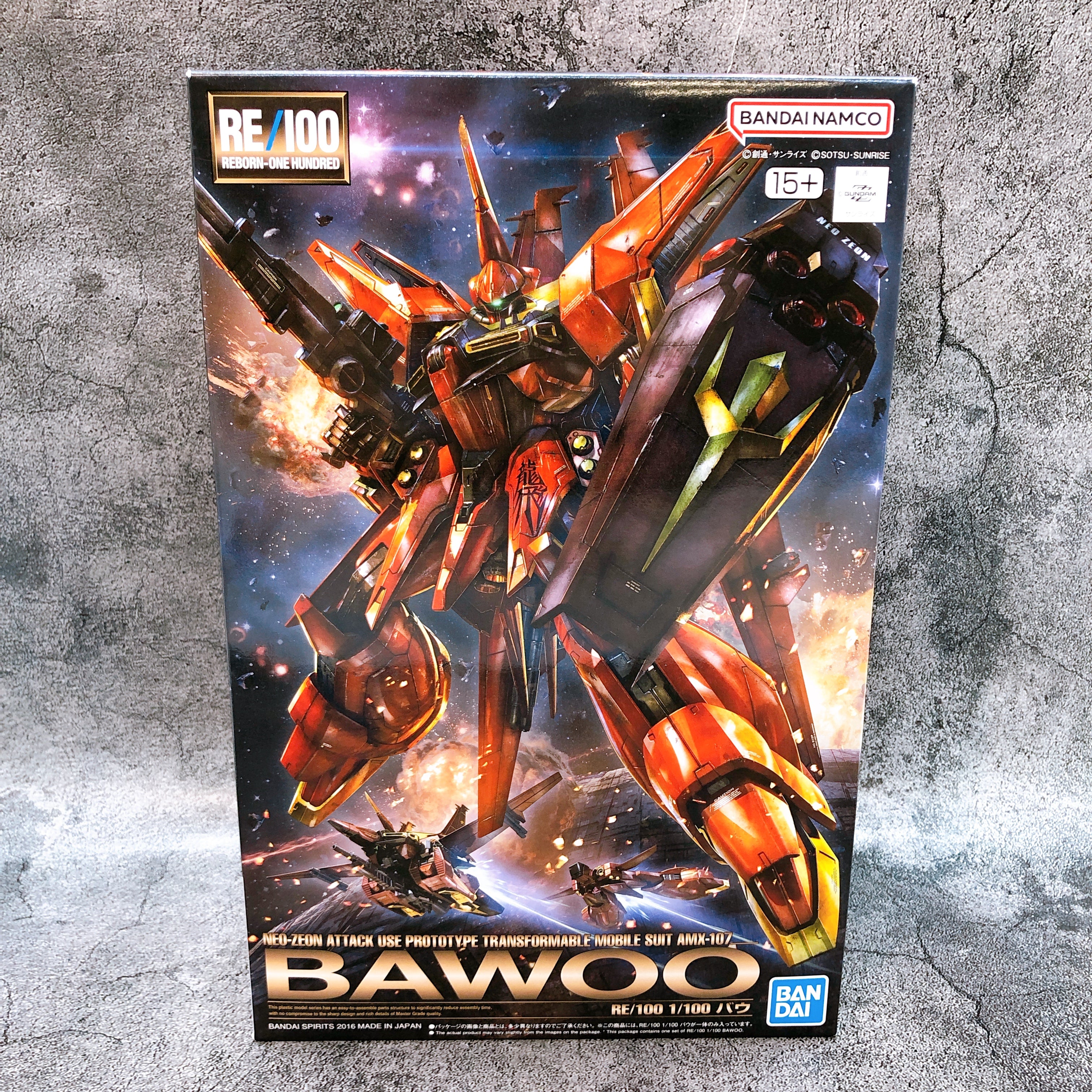 RE/100 1/100 Bawoo AMX-107 Gundam Gunpla Plastic Model Kit Bandai NEW FASTSHIP