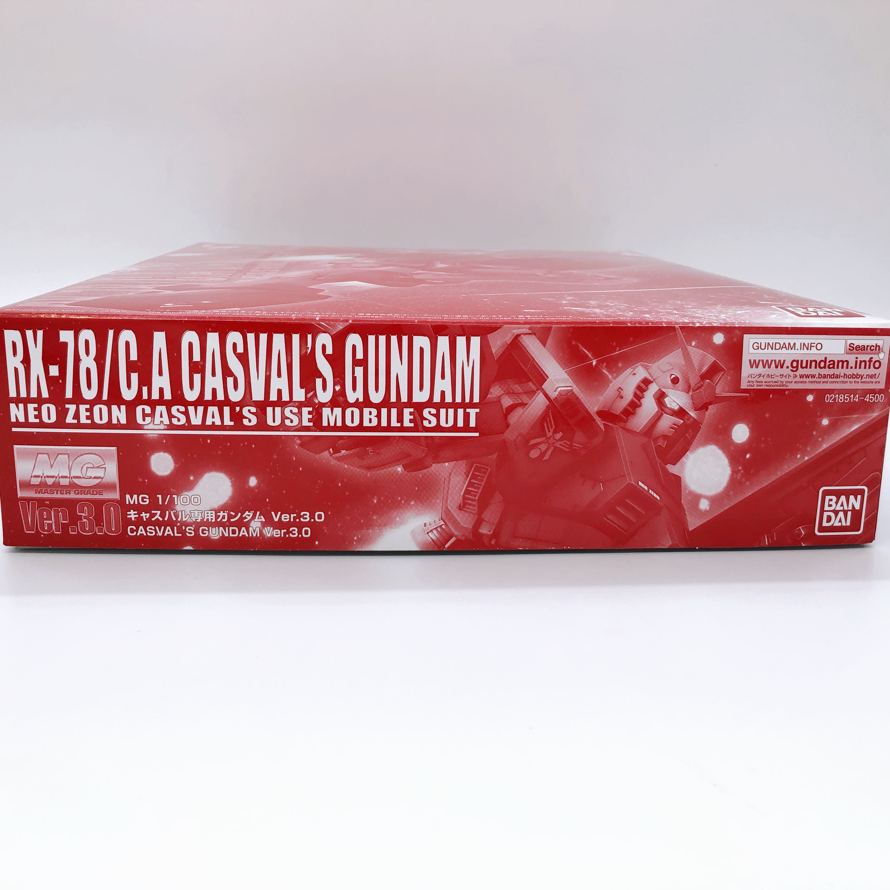 MG 1/100 RX-78/C.A Casval's Gundam Ver. 3.0 Model Kit Premium Bandai Japan NEW