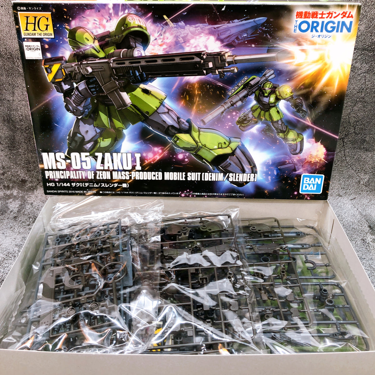 HG 1/144 MS-05 Zaku I Denim/Slender Machine Gundam THE ORIGIN Model Kit Bandai