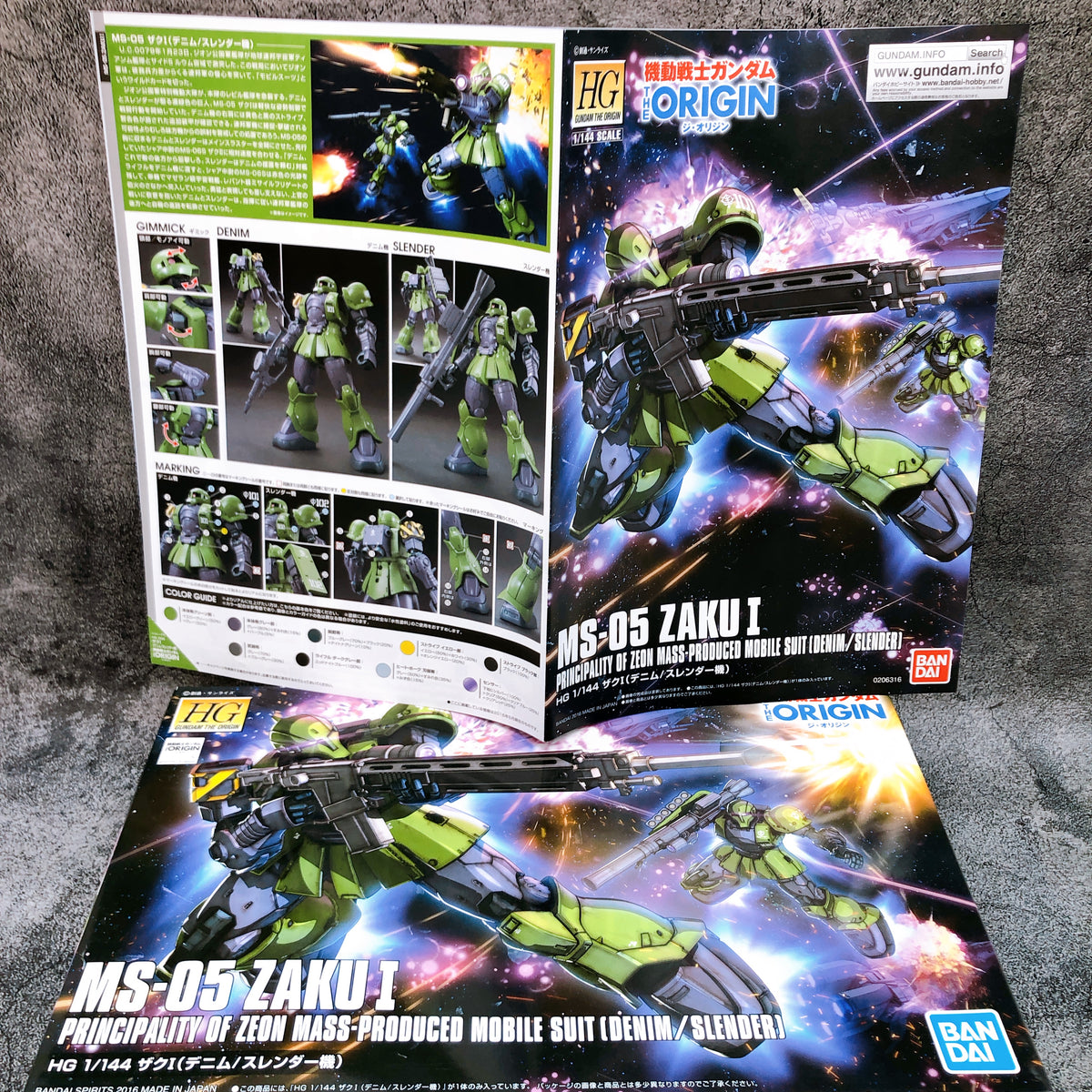 HG 1/144 MS-05 Zaku I Denim/Slender Machine Gundam THE ORIGIN Model Kit Bandai