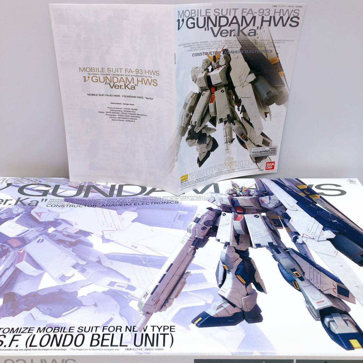 MG 1/100 FA-93 HWS Nu Gundam HWS Ver.Ka Model Kit Premium Bandai from Japan NEW