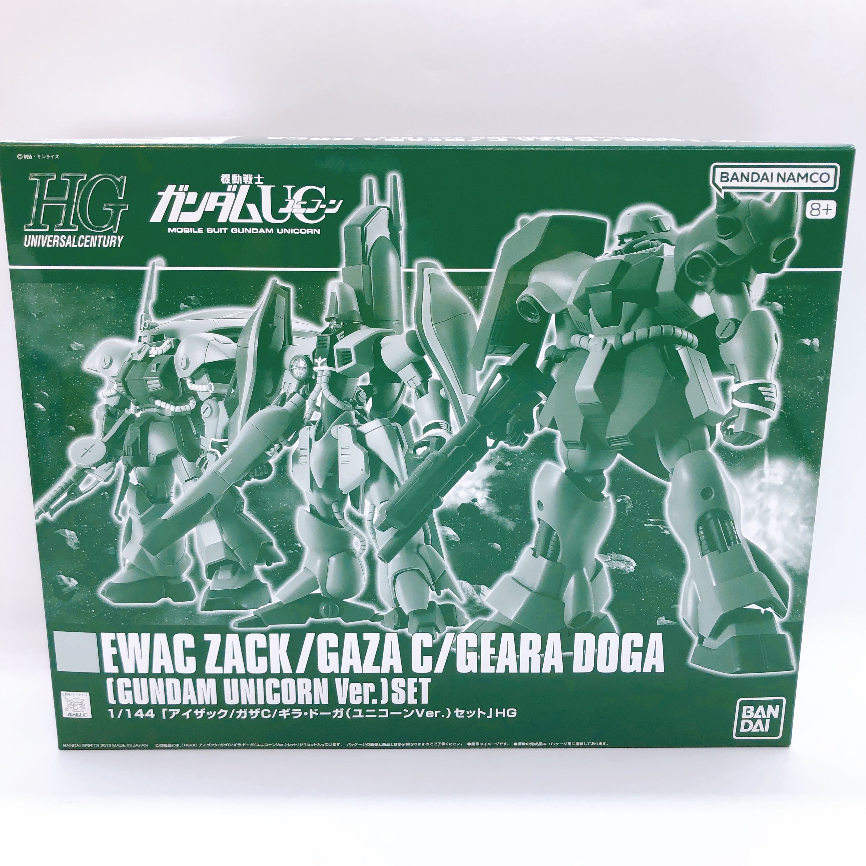 HGUC 1/144 EWAC ZACK/GAZA C/GEARA DOGA Gundam Unicorn Ver Set Kit Premium Bandai