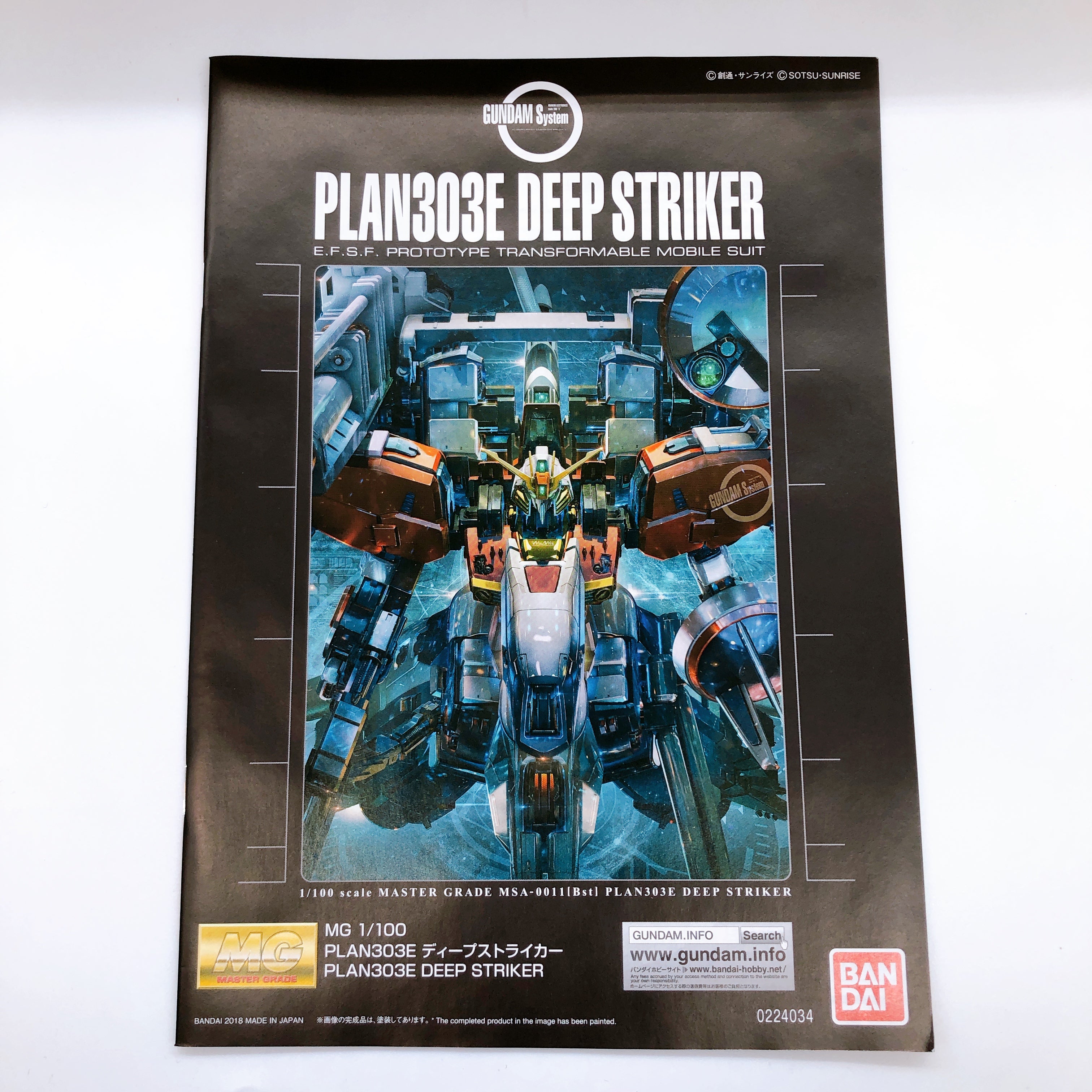MG 1/100 Deep Striker PLAN303E MSA-0011 Gundam Sentinel Model Kit Bandai Japan