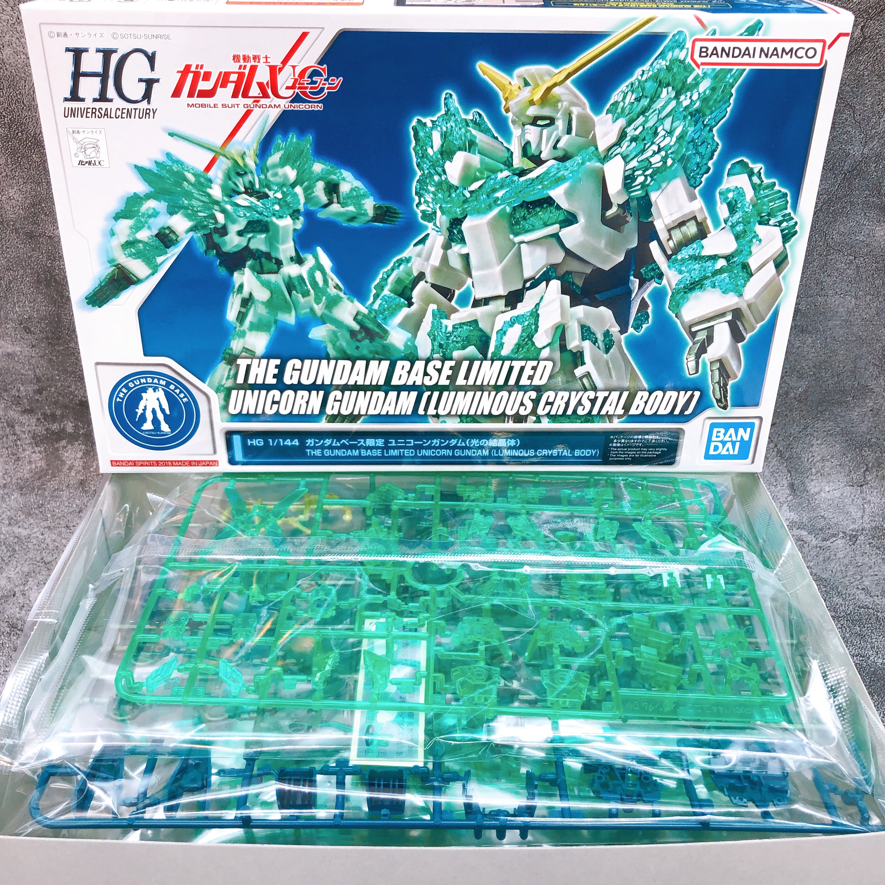 HG 1/144 Unicorn Gundam Luminous Crystal Body Limited Model Kit Bandai Japan NEW
