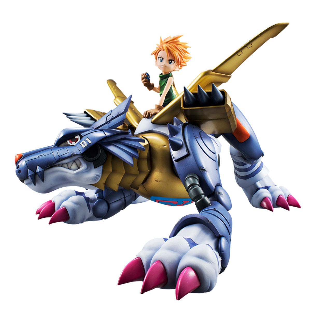 Precious G.E.M. Series Digimon Adventure Metal Garurumon & Yamato Ishida Figure