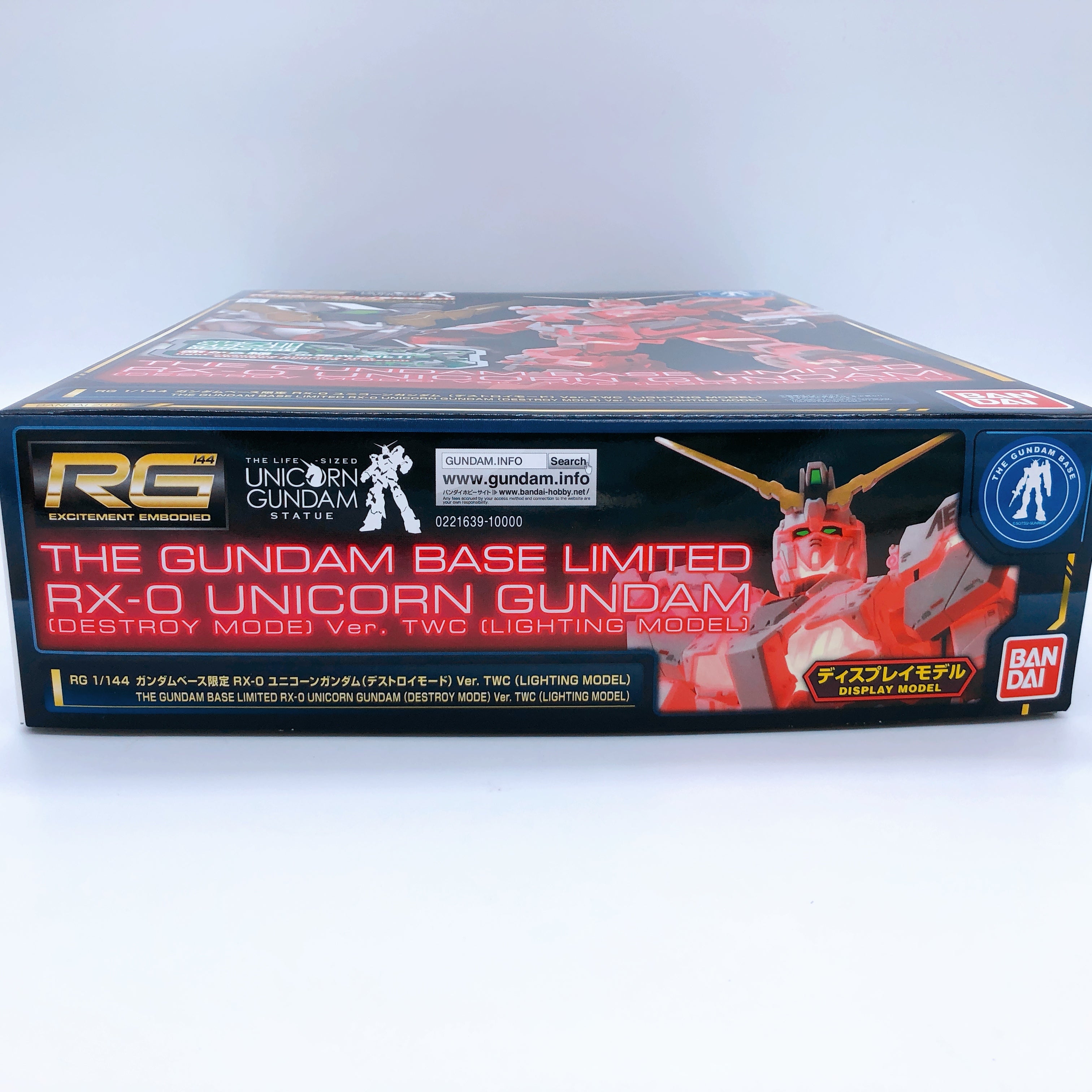 RG 1/144 Unicorn Gundam Destory Mode Ver.TWC Lighting Model Kit Bandai Japan NEW