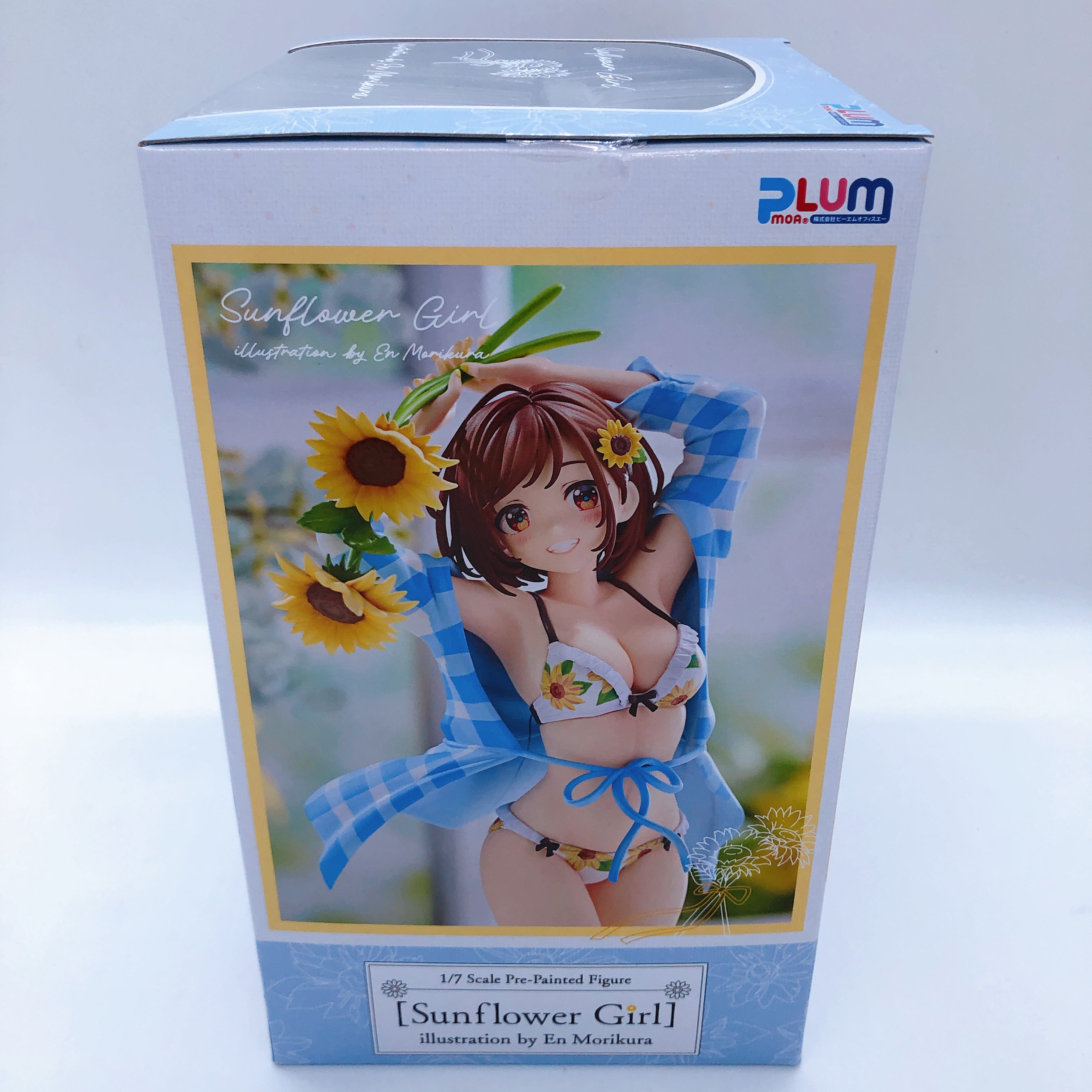 (w/Bonus) Illustration by En Morikura Sunflower Girl 1/7 Figure PLUM Japan NEW