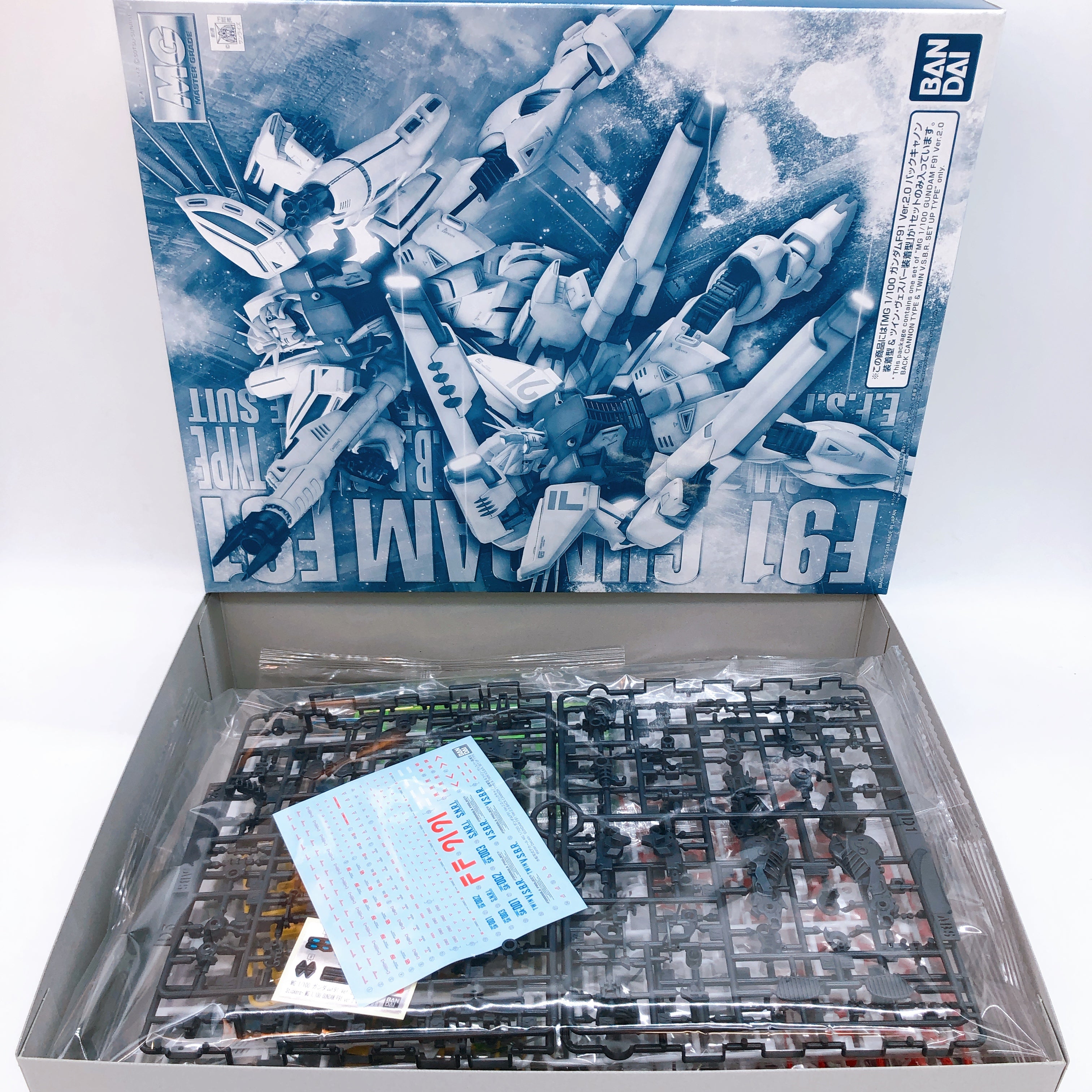 MG 1/100 Gundam F91 Ver.2.0 Back Cannon Type & Twin V.S.B.R. Set Up Type Kit NEW