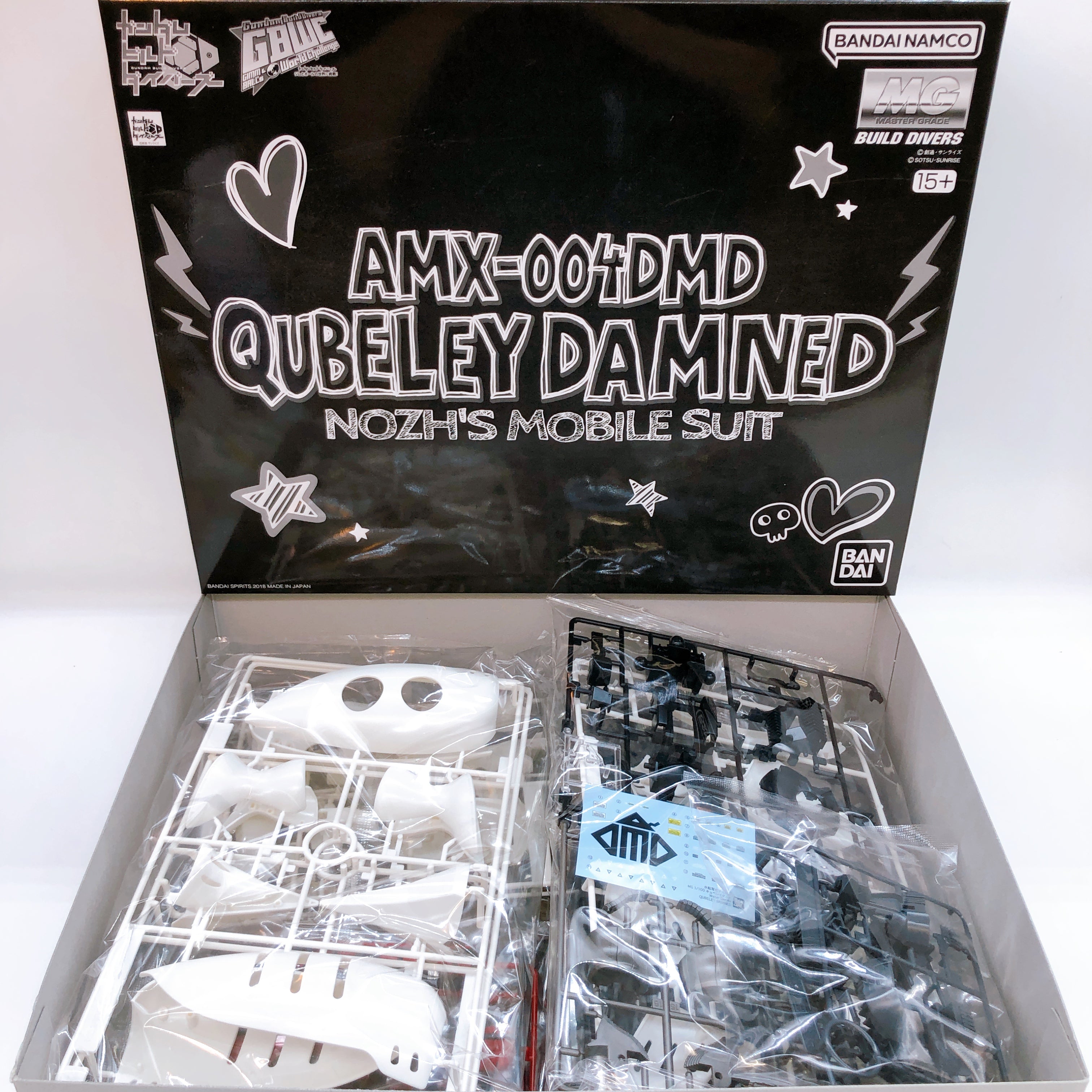 MG 1/100 Qubeley DAMNED Gundam Build Divers Model Kit Premium Bandai Japan NEW