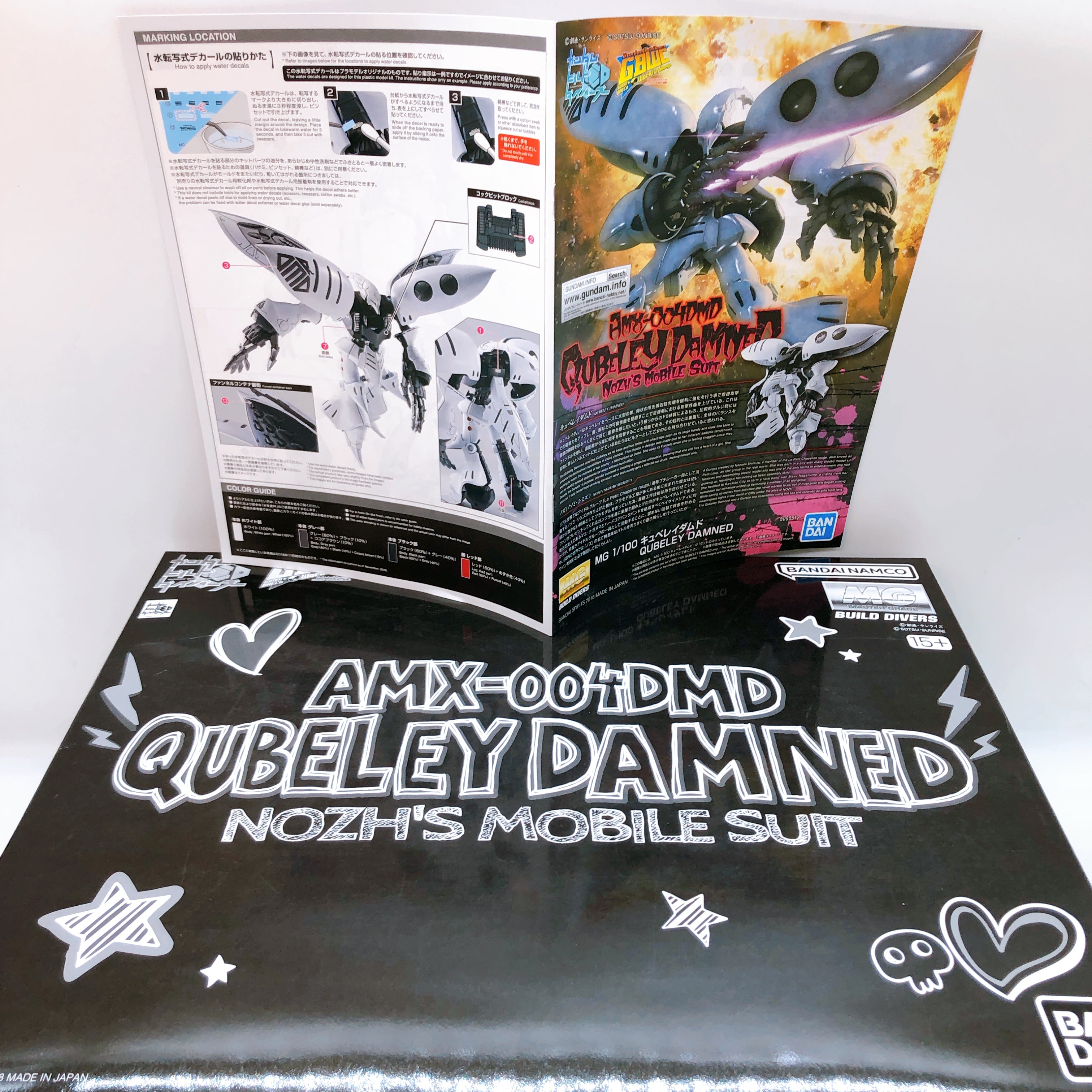 MG 1/100 Qubeley DAMNED Gundam Build Divers Model Kit Premium Bandai Japan NEW