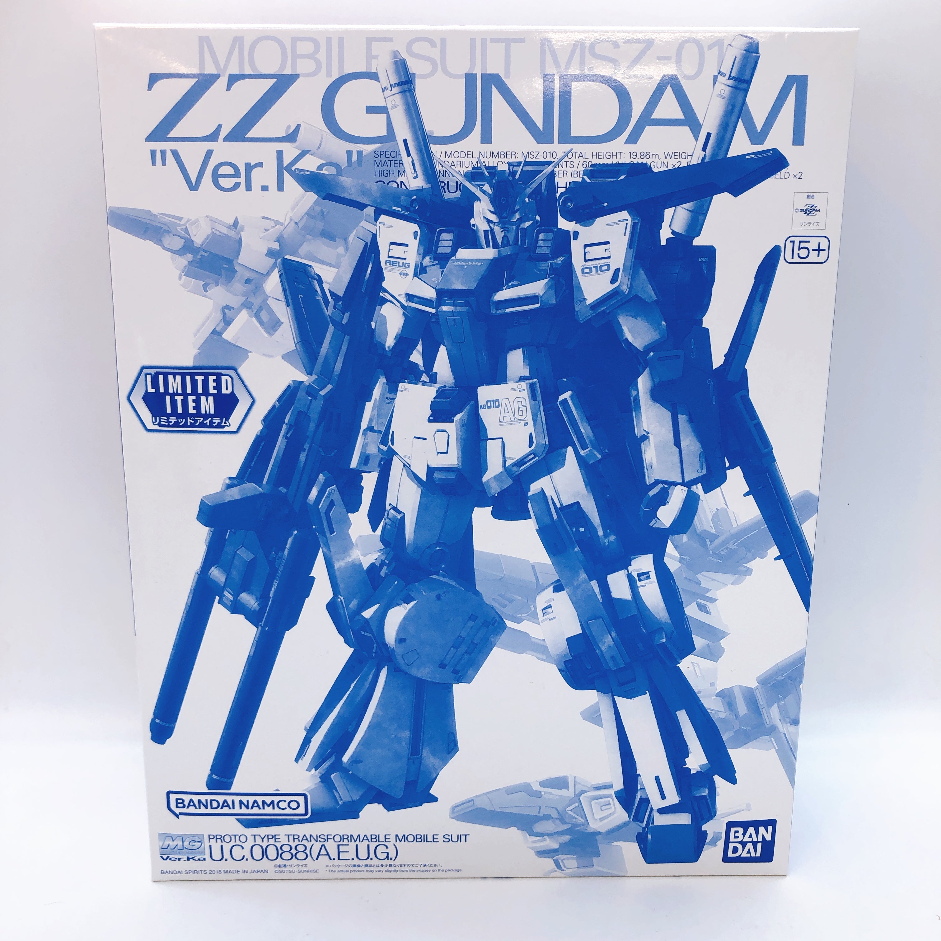 MG 1/100 ZZ Gundam Ver.Ka Clear Color MSZ-010 Limited Model Kit Bandai Japan NEW