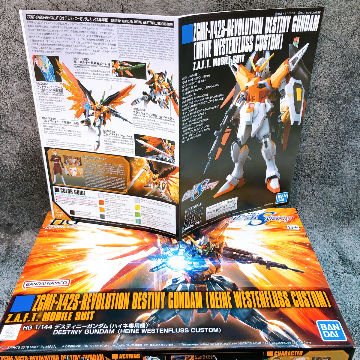 HG 1/144 Destiny Gundam Heine Westenfluss Custom Model Kit 15+ Bandai Japan NEW