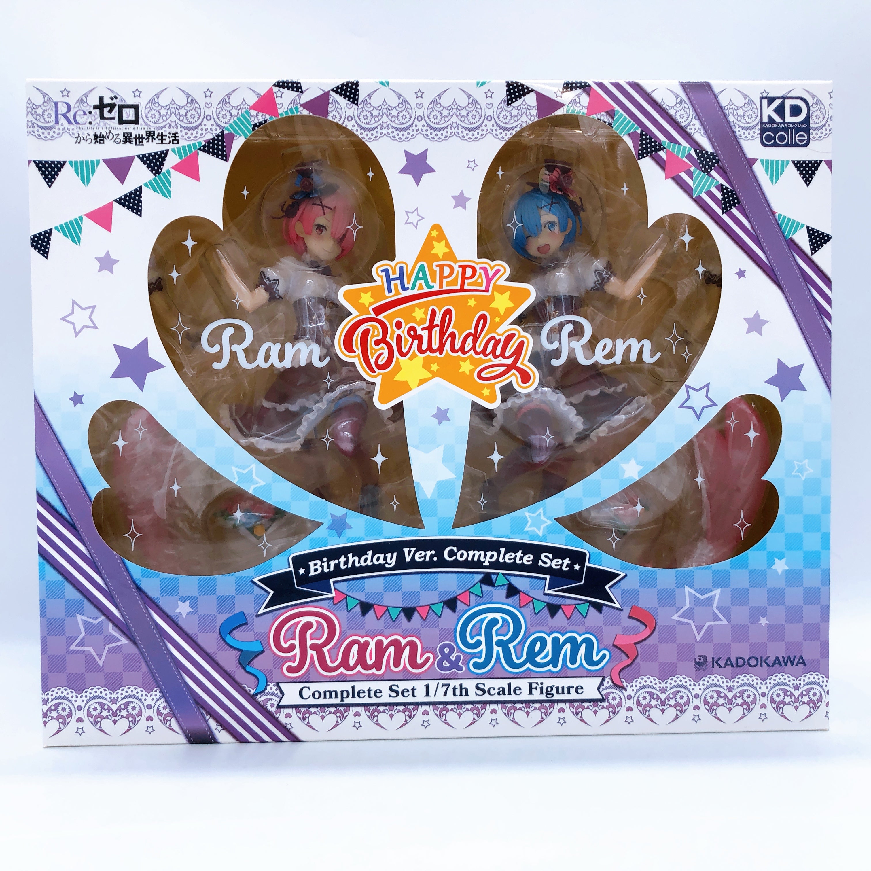 Re:Zero Ram &Rem Birthday Ver. Complete Set 1/7 Scale Figure KADOKAWA Japan