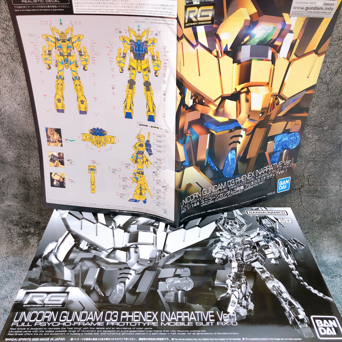 RG 1/144 Unicorn Gundam 03 Phenex Narrative Ver Model Kit 15+ Premium Bandai NEW