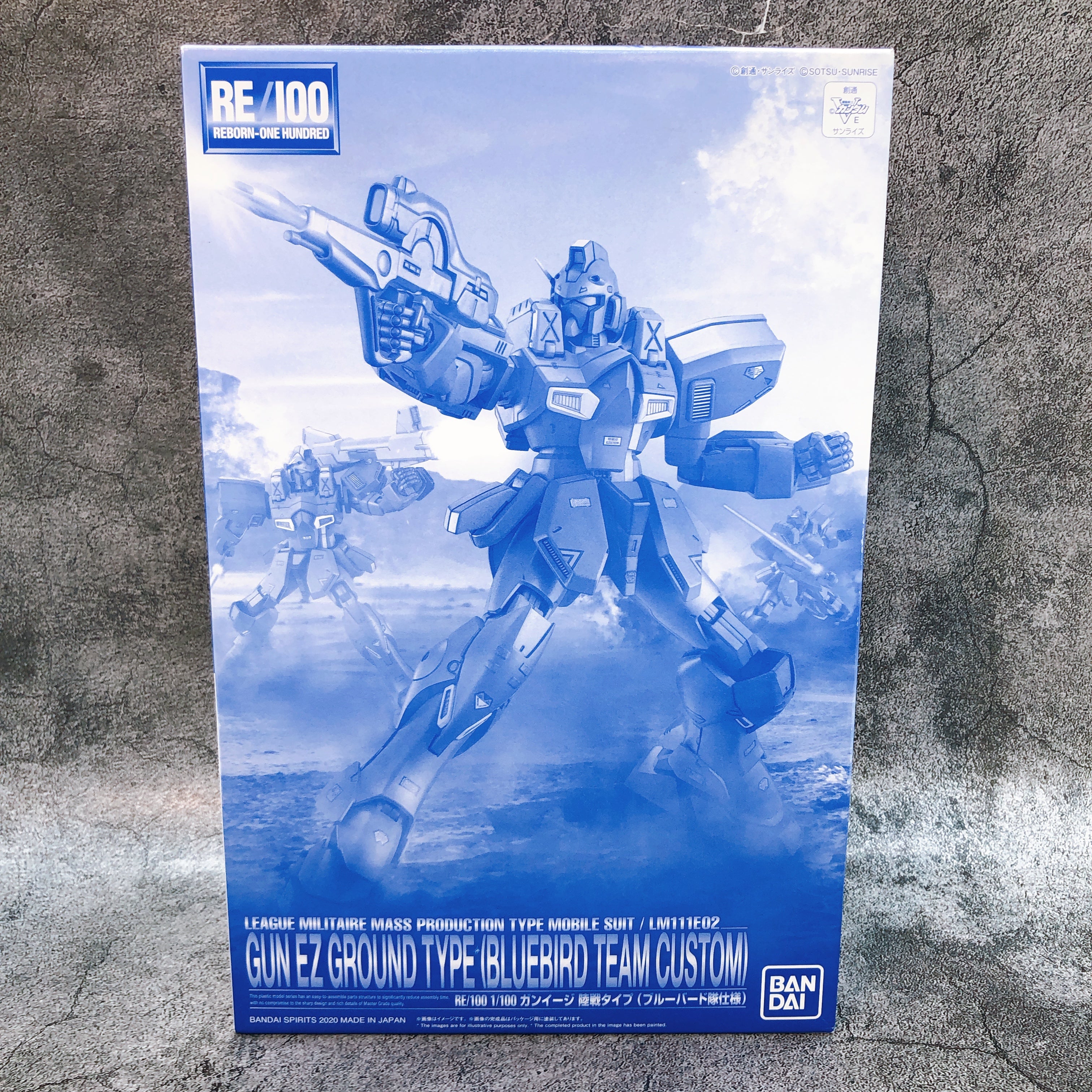 RE/100 1/100 GUN EZ Ground Type Bluebird Team Custom Model Kit Premium Bandai