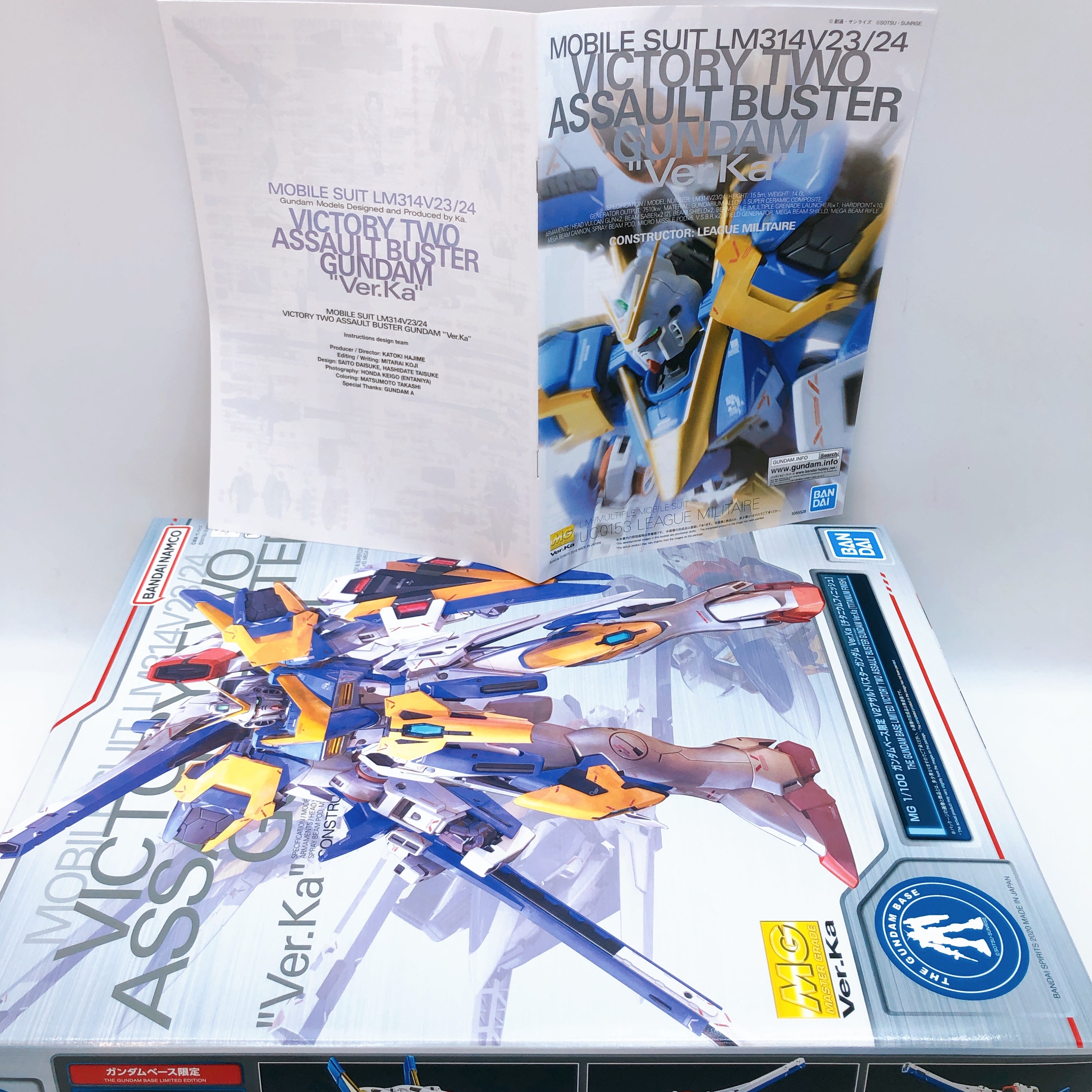 MG 1/100 V2 Assault Buster Gundam Ver.Ka Titanium Finish Limited Kit Bandai NEW