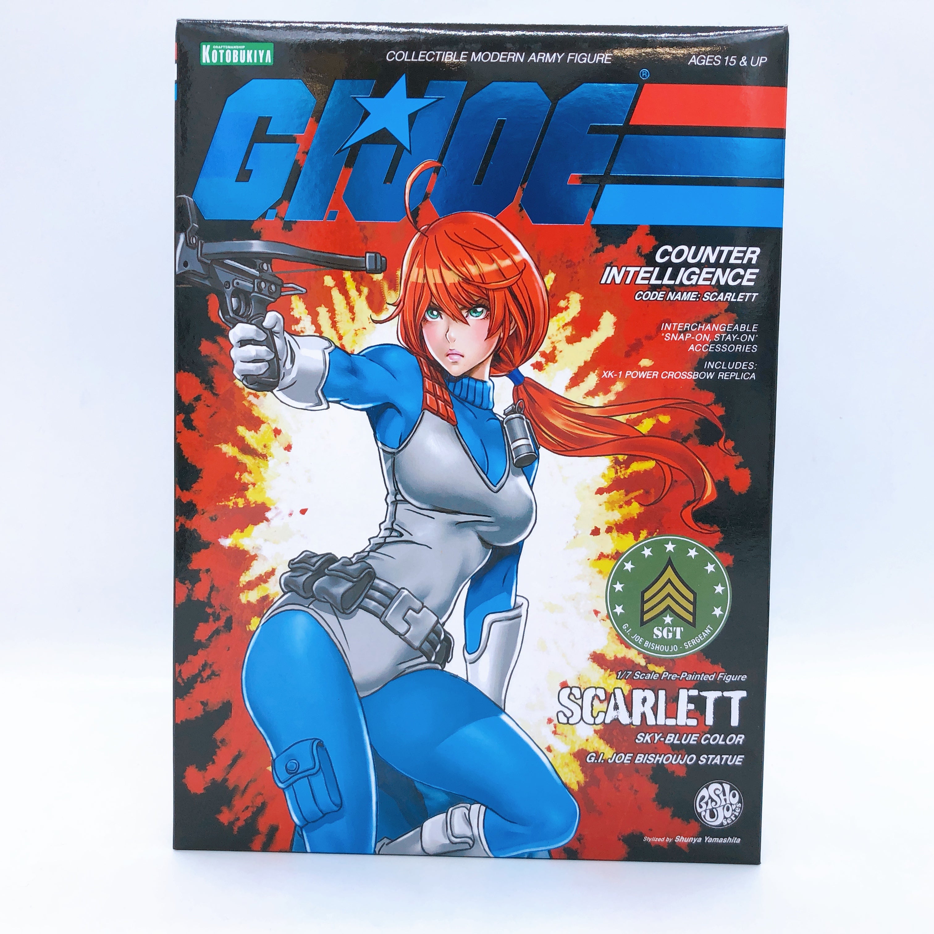 G.I. Joe Bishoujo Statue SCARLETT Sky Blue Color 1/7 Scale Figure Kotobukiya