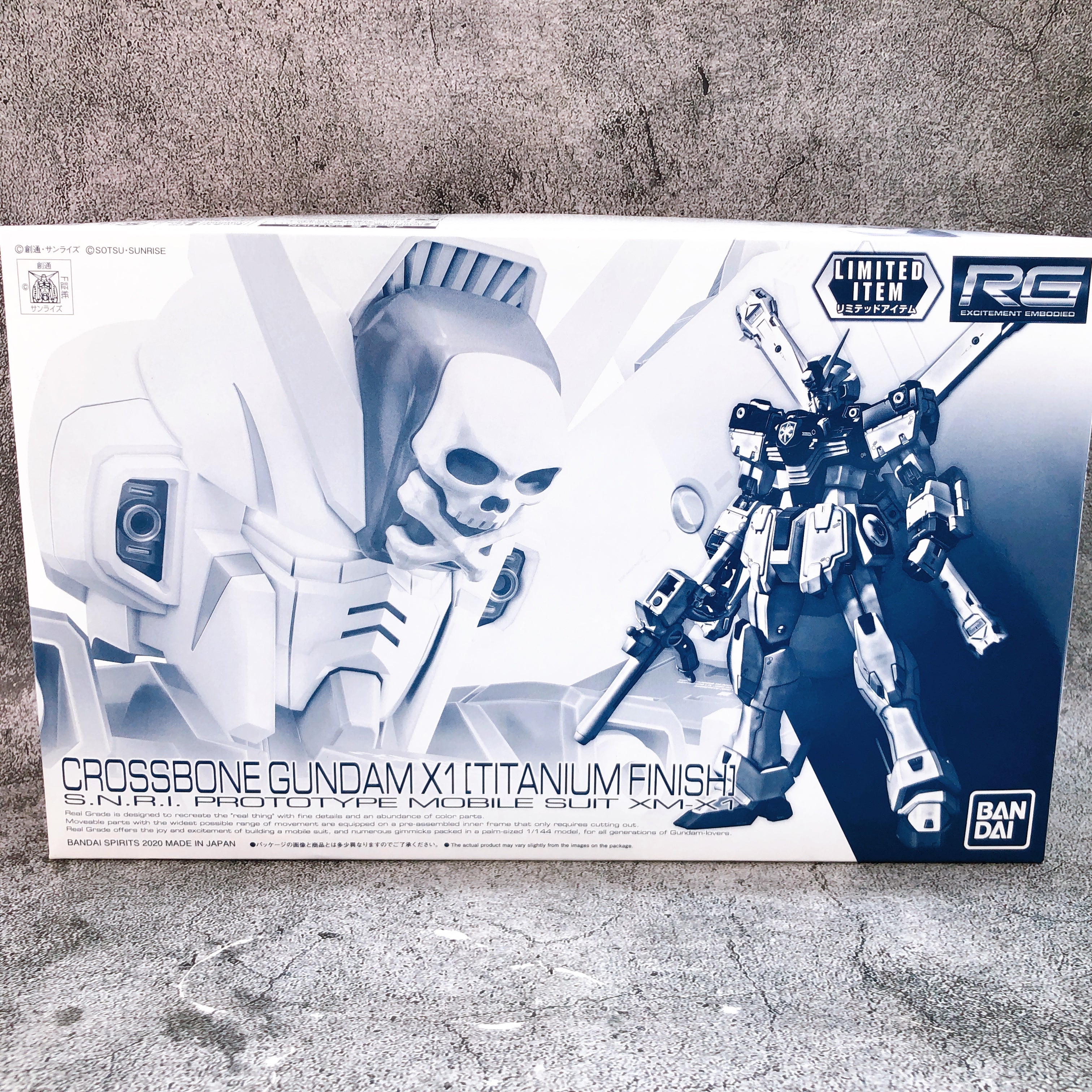 RG 1/144 Crossbone Gundam X1 Titanium Finish Model Kit Premium Bandai Japan NEW