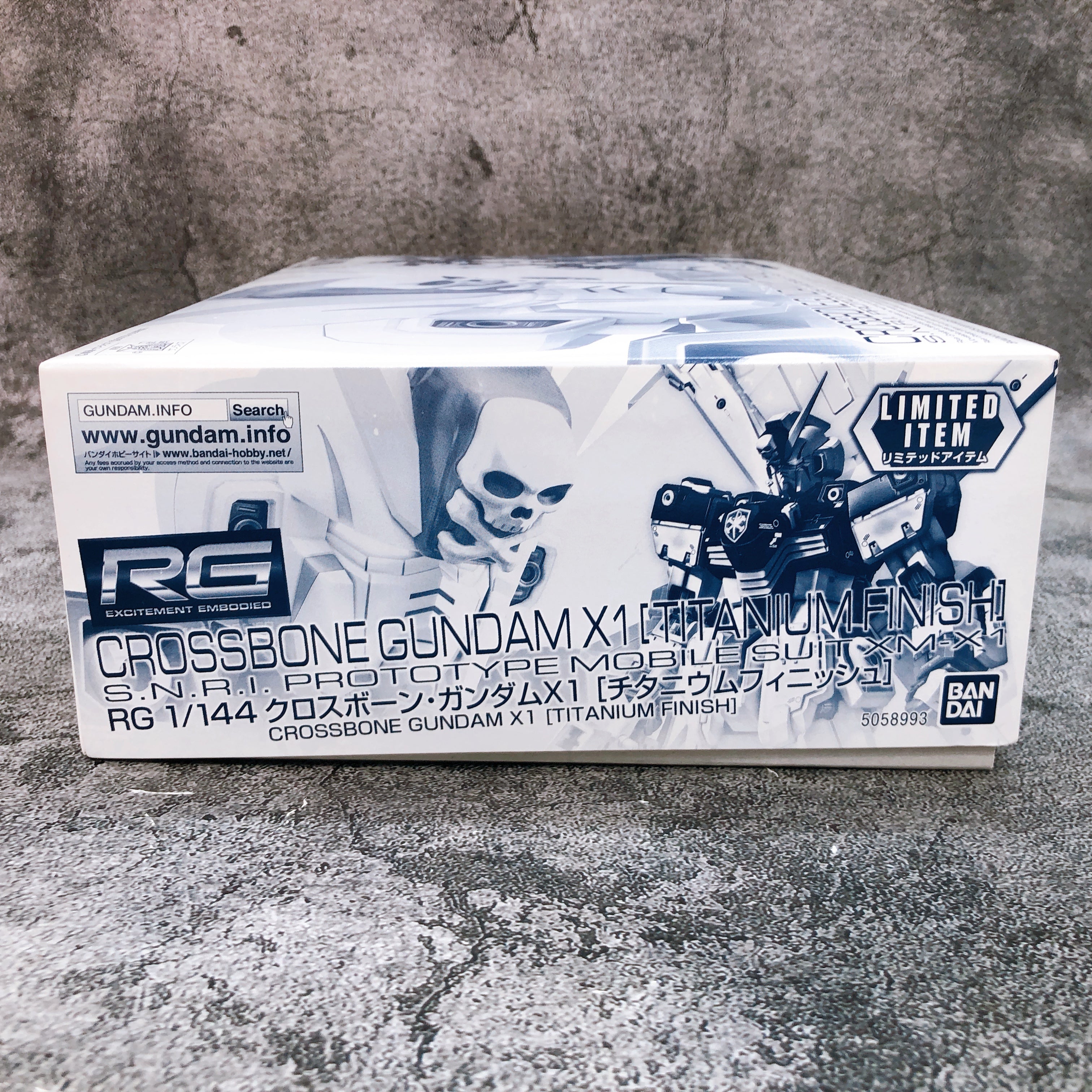 RG 1/144 Crossbone Gundam X1 Titanium Finish Model Kit Premium Bandai Japan NEW