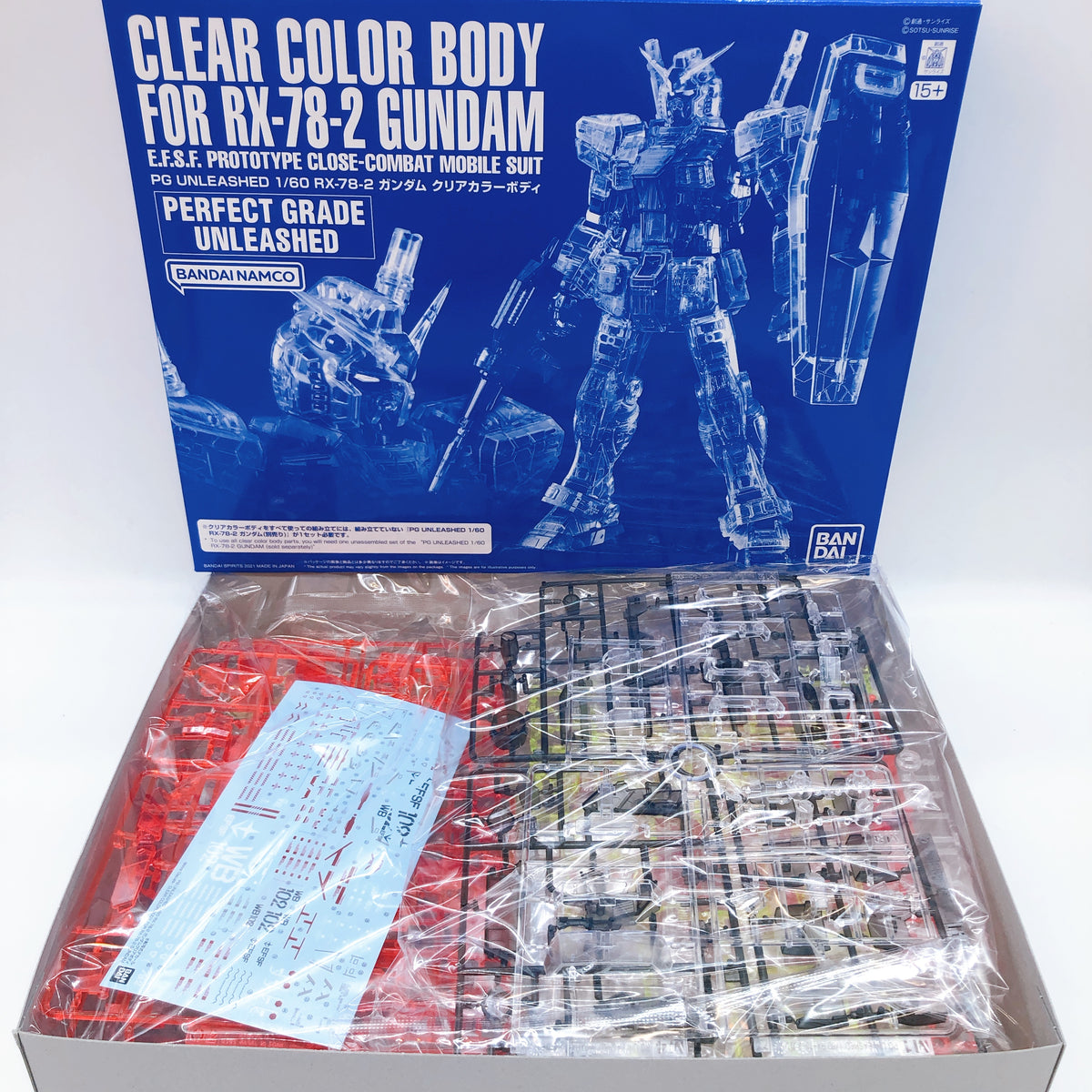 PG UNLEASHED 1/60 Clear Color Body for RX-78-2 GUNDAM Model Kit Premium Bandai