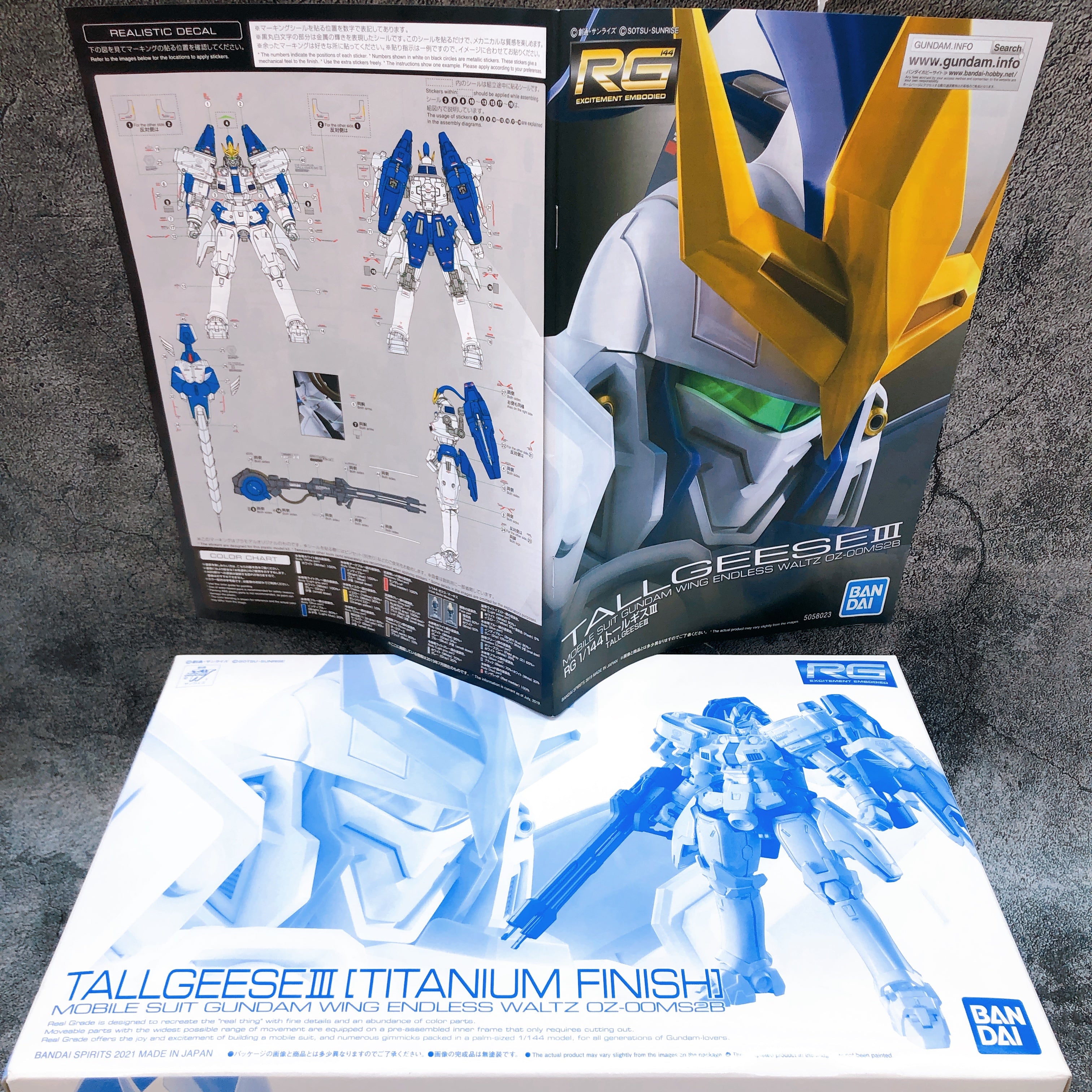 RG 1/144 Tallgeese III Titanium Finish Gundam W Model Kit Premium Bandai Japan