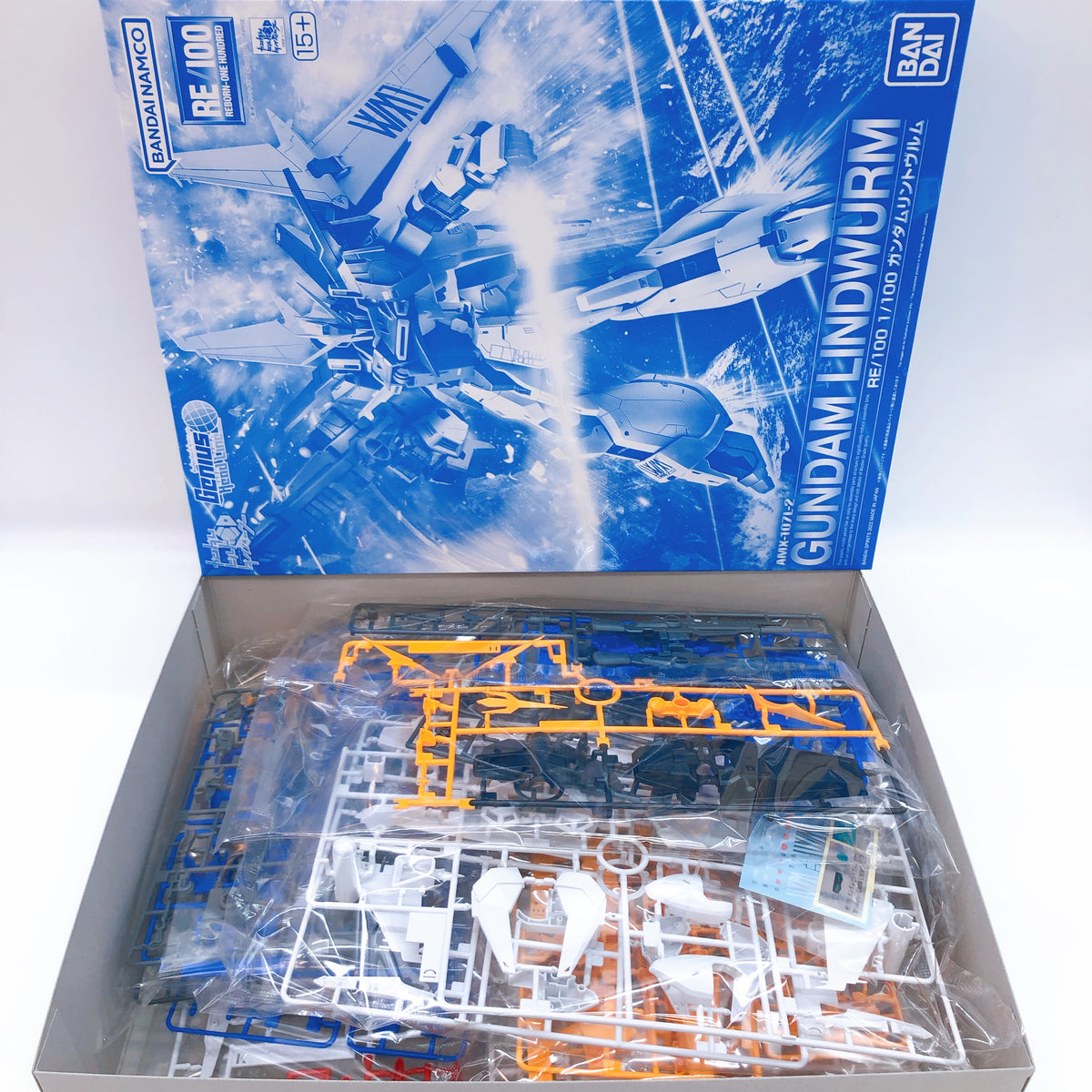 RE/100 1/100 Gundam Lindwurm Genius Head Line Model Kit 15+ Premium Bandai Japan