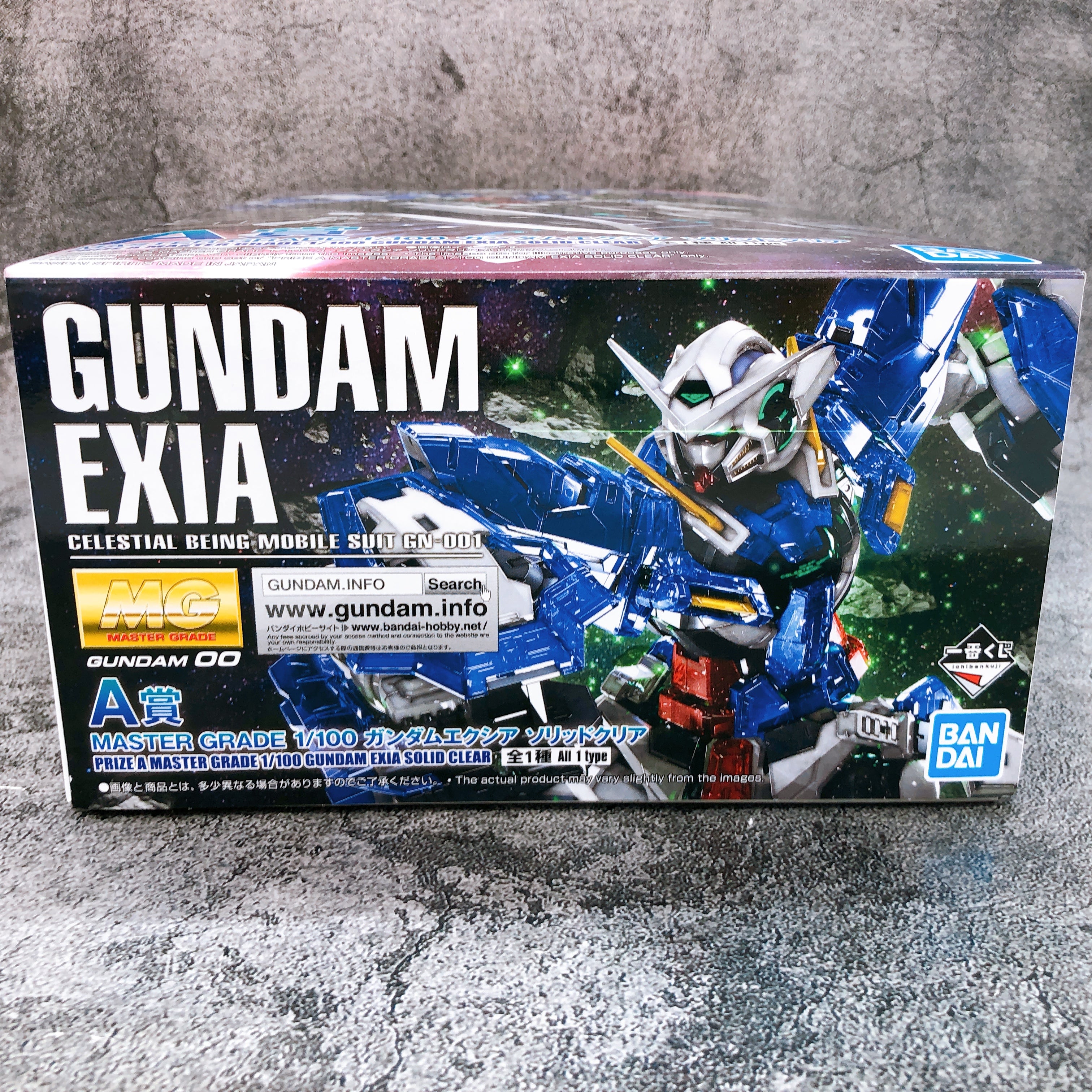 MG 1/100 Gundam Exia Solid Clear Ichiban Kuji Prize A Model Kit Bandai Japan NEW