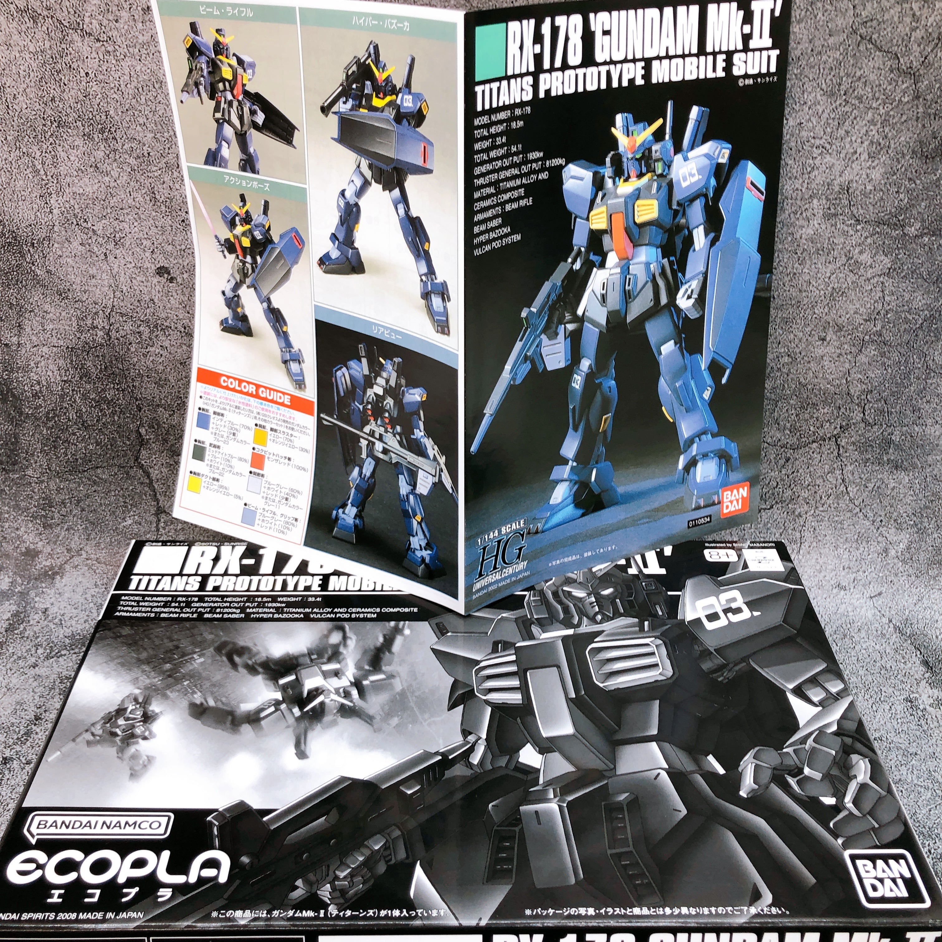 HG 1/144 Gundam Mk-II Titans Bandai Hobby Center Ecopla Kit Premium Bandai NEW