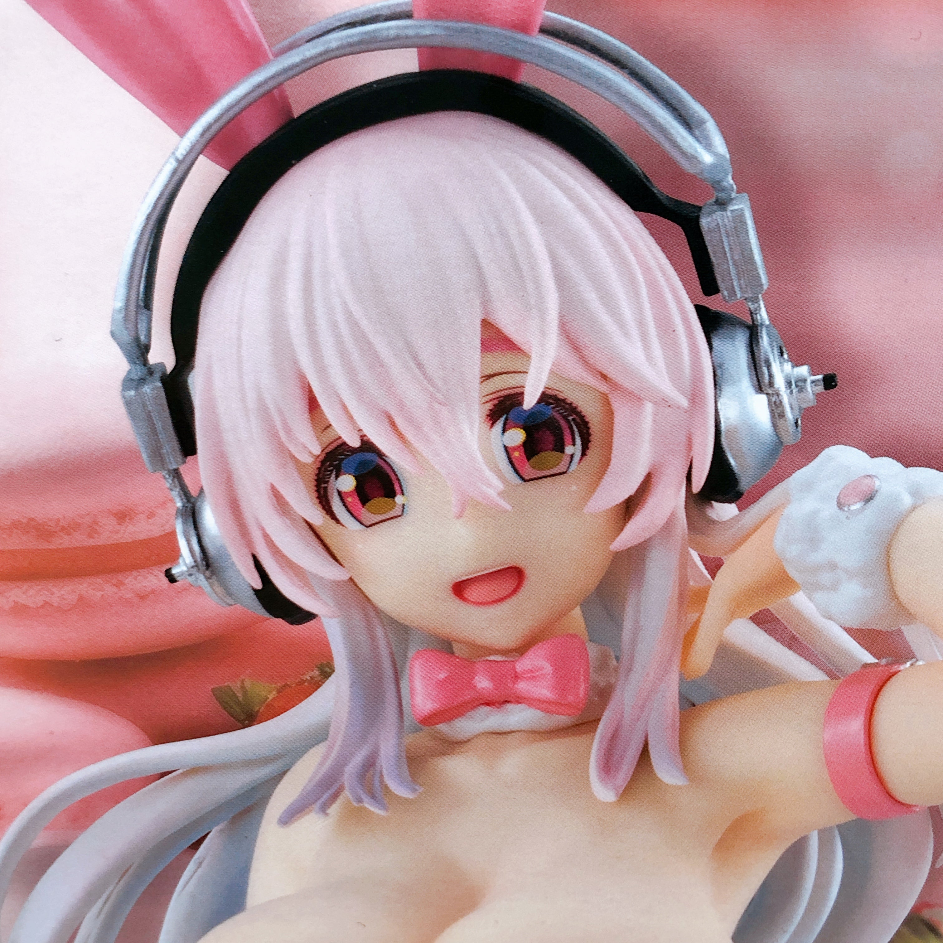 Super Sonico Pink ver. BiCute Bunnies Figure FuRyu Japan Sealed NEW