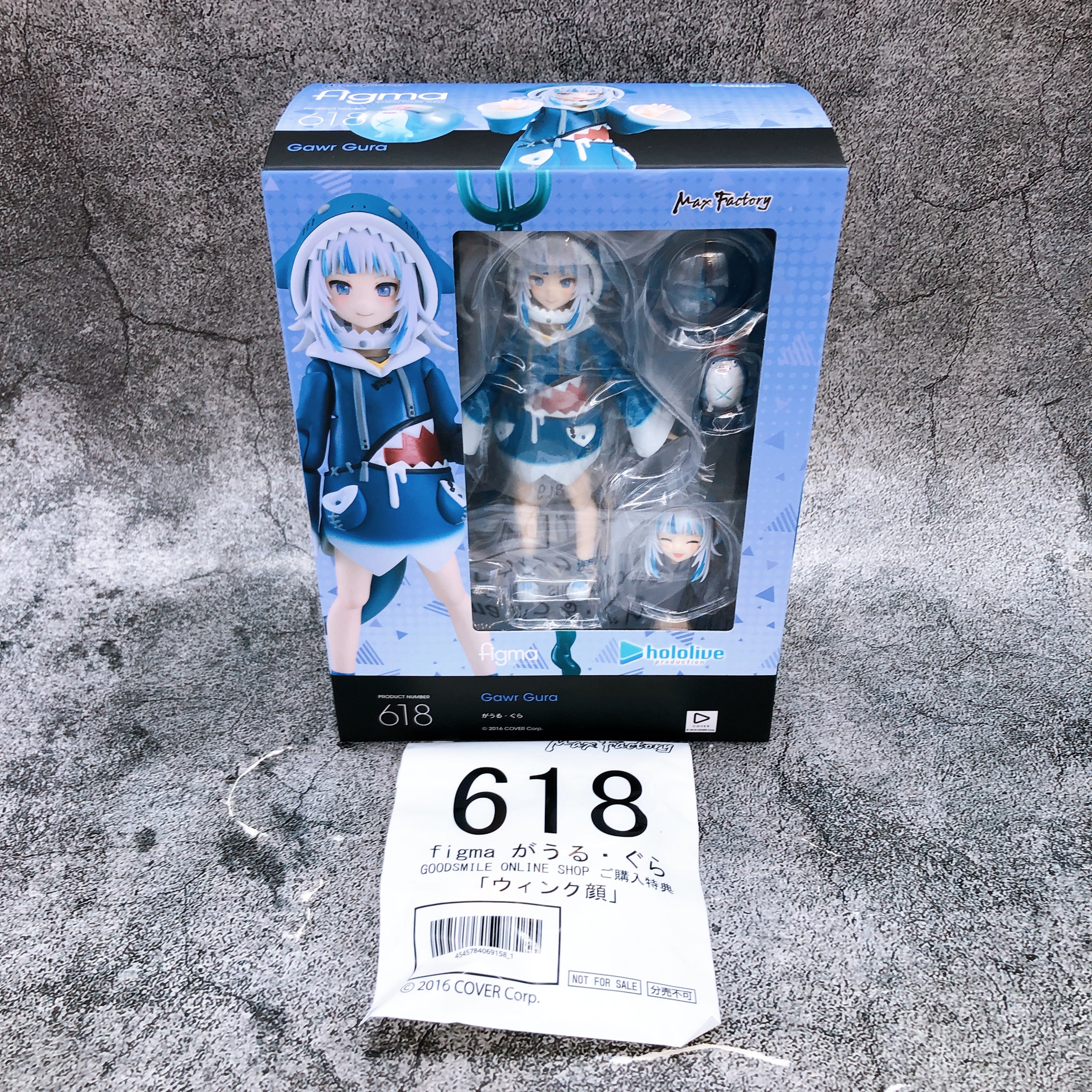 (w/Bonus) Hololive Gawr Gura Figma 618 Action Figure Max Factory Japan Sealed