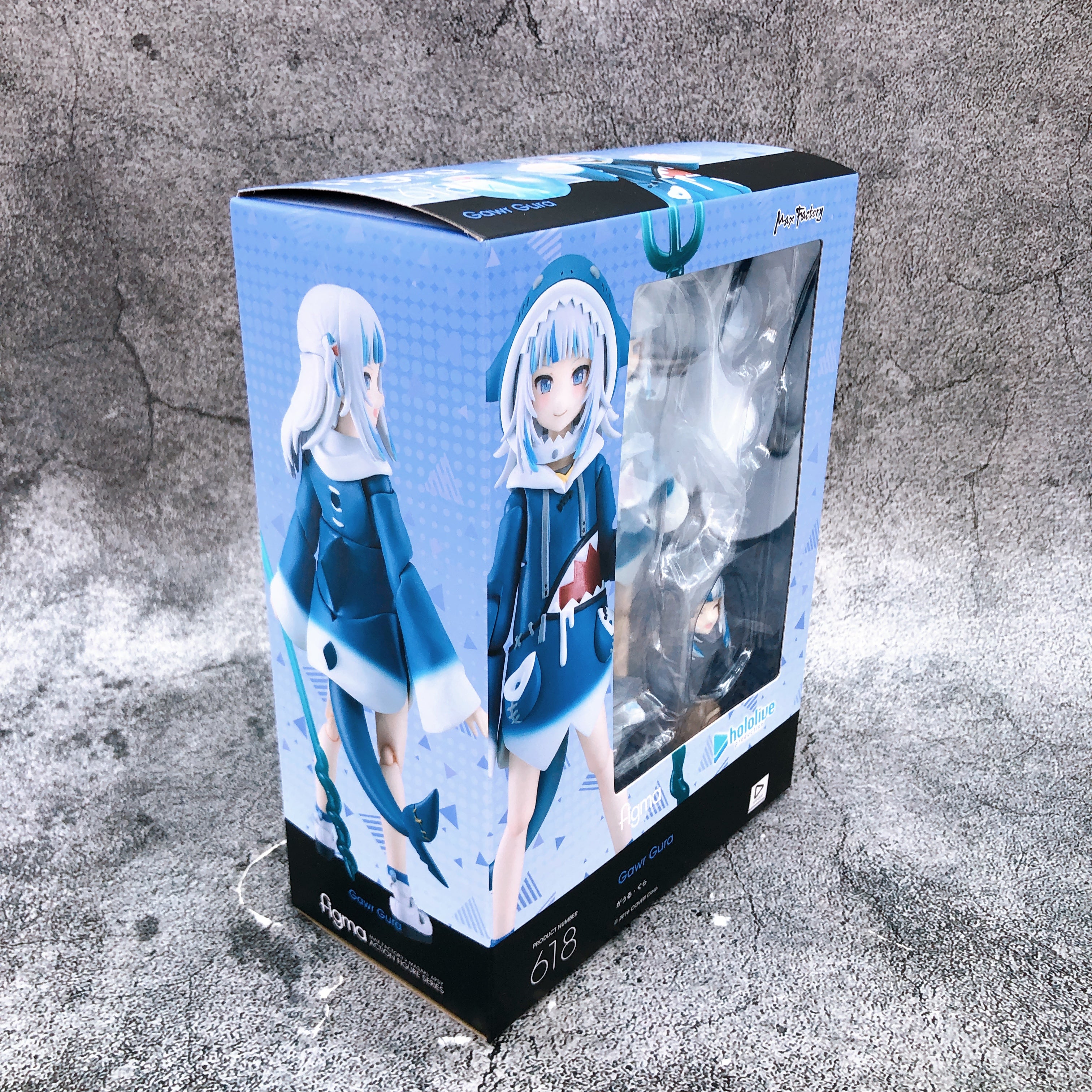(w/Bonus) Hololive Gawr Gura Figma 618 Action Figure Max Factory Japan Sealed