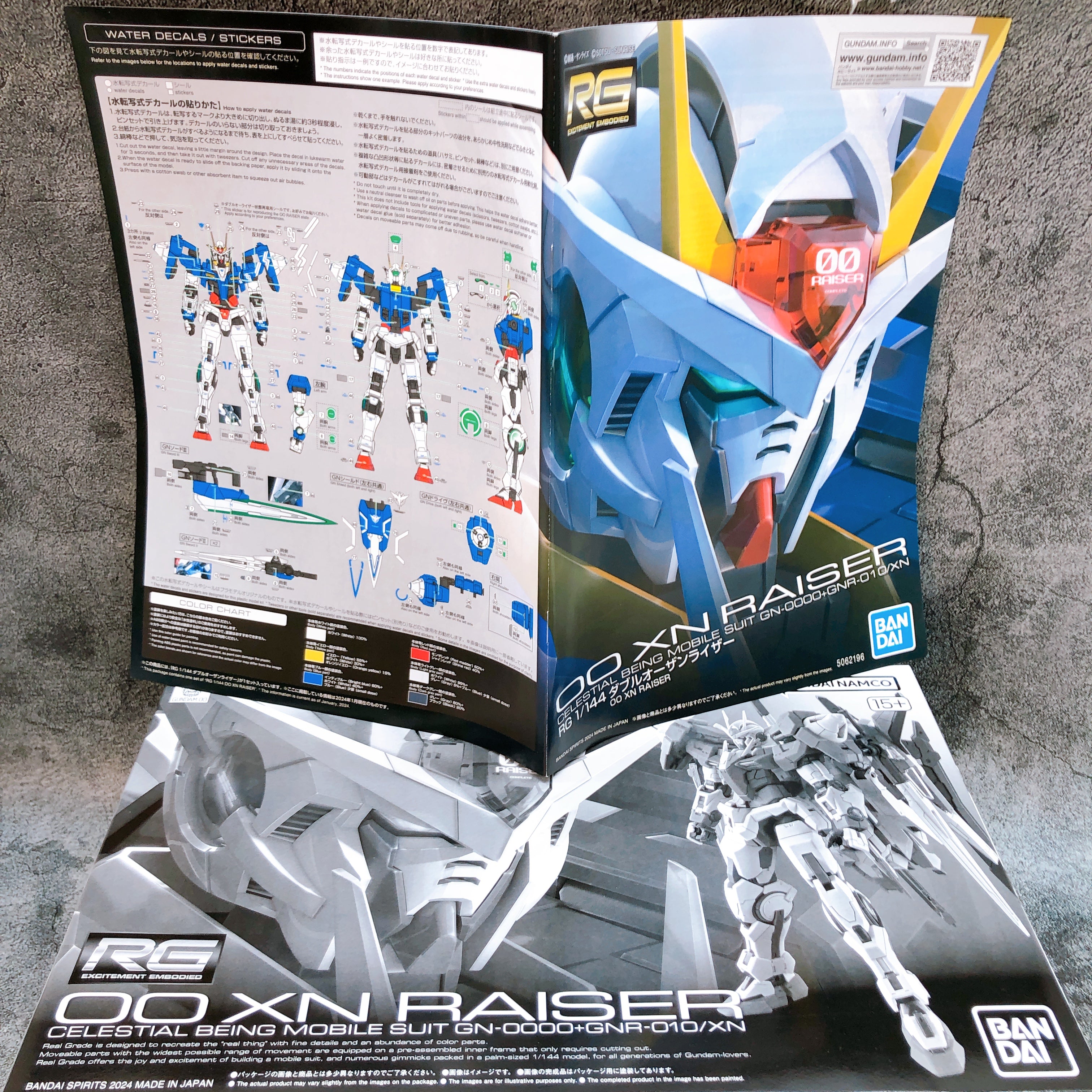RG 1/144 00 XN Raiser Gundam Gunpla Model Kit Premium Bandai Japan NEW FASTSHIP