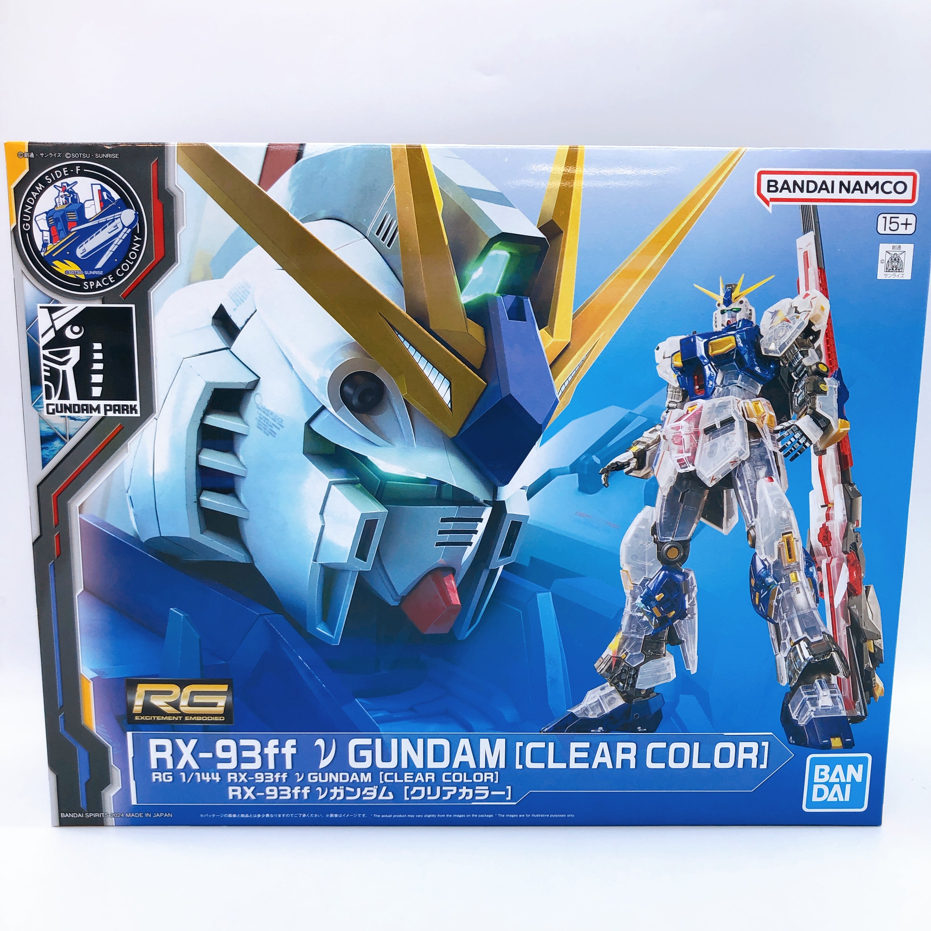 RG 1/144 RX-93ff Nu Gundam Clear Color GUNDAM SIDE-F Limited Model Kit Bandai