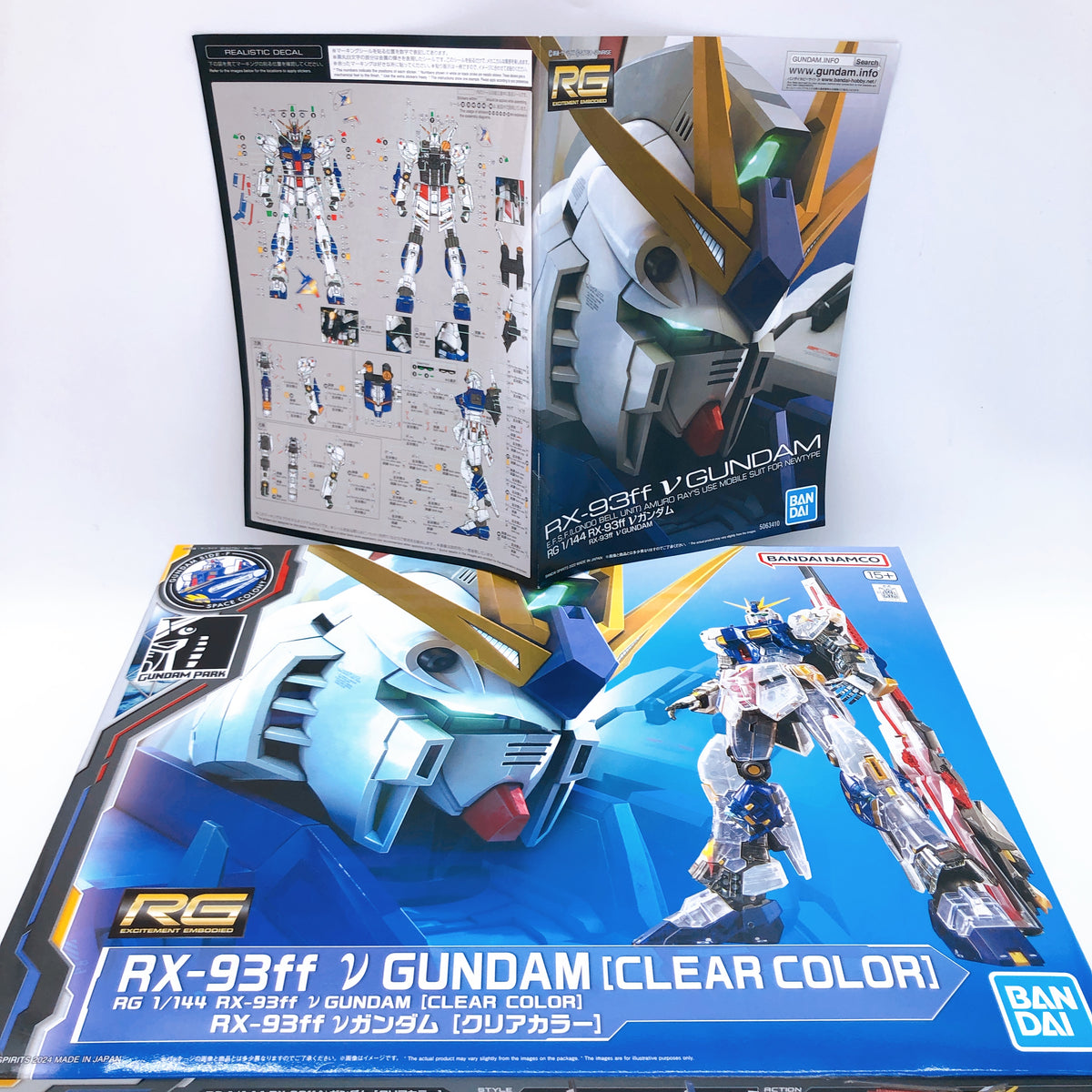 RG 1/144 RX-93ff Nu Gundam Clear Color GUNDAM SIDE-F Limited Model Kit Bandai