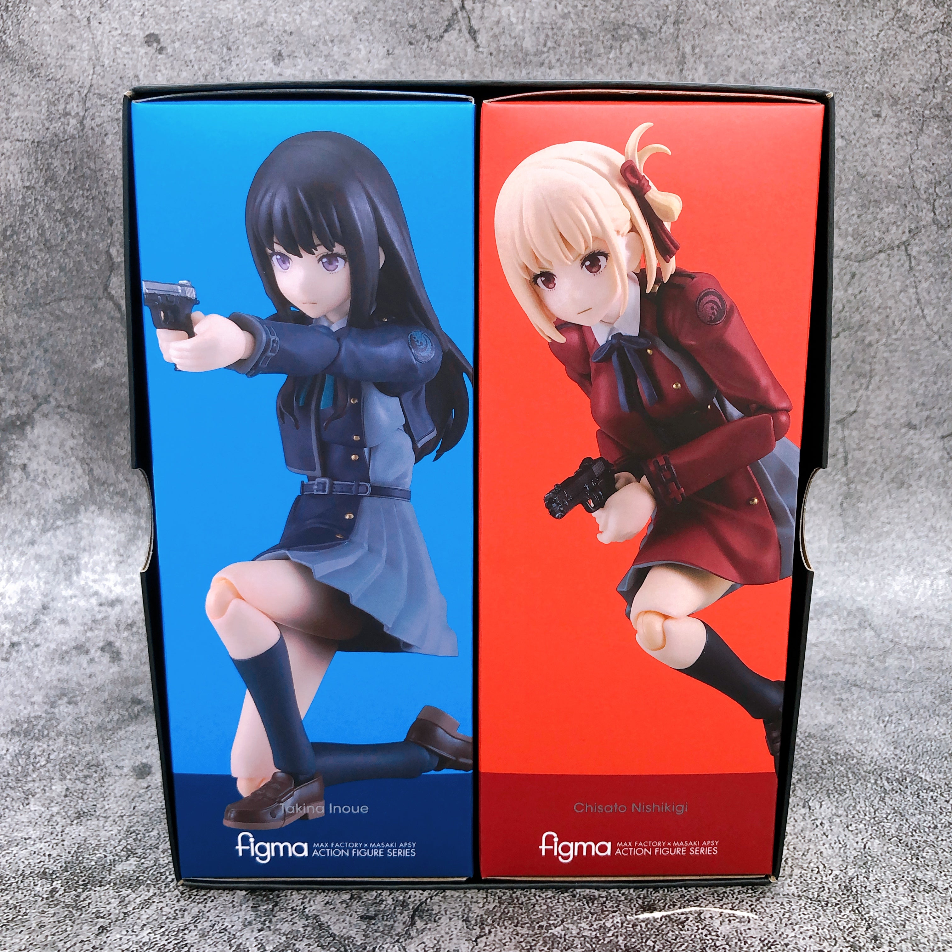 (w/Bonus) Lycoris Recoil Chisato & Takina Figma Set 615 & 616 Action Figure NEW