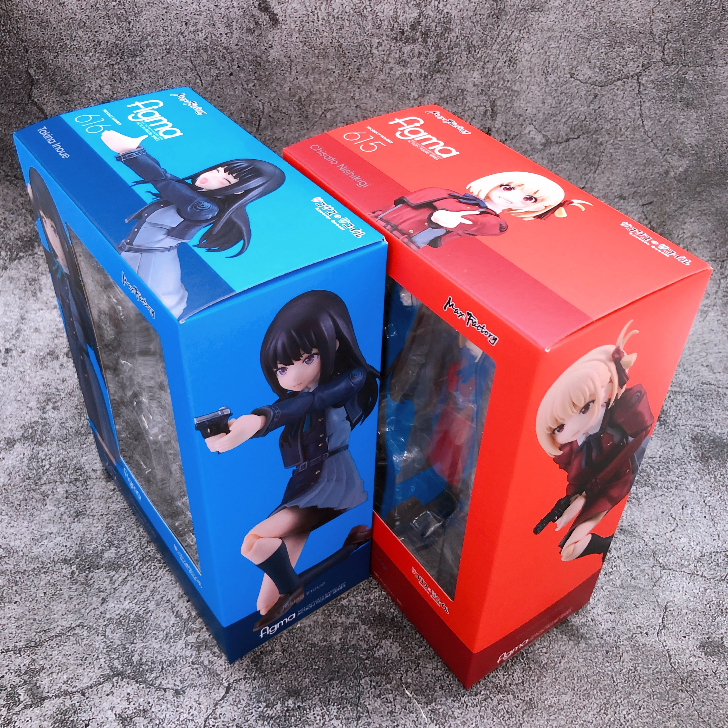 (w/Bonus) Lycoris Recoil Chisato & Takina Figma Set 615 & 616 Action Figure NEW