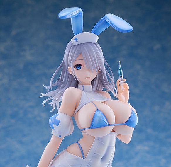 Blue Nurse Bunny 1/6 Scale Figure Illustrated by Mataro Native AUTHENTIC Japan
