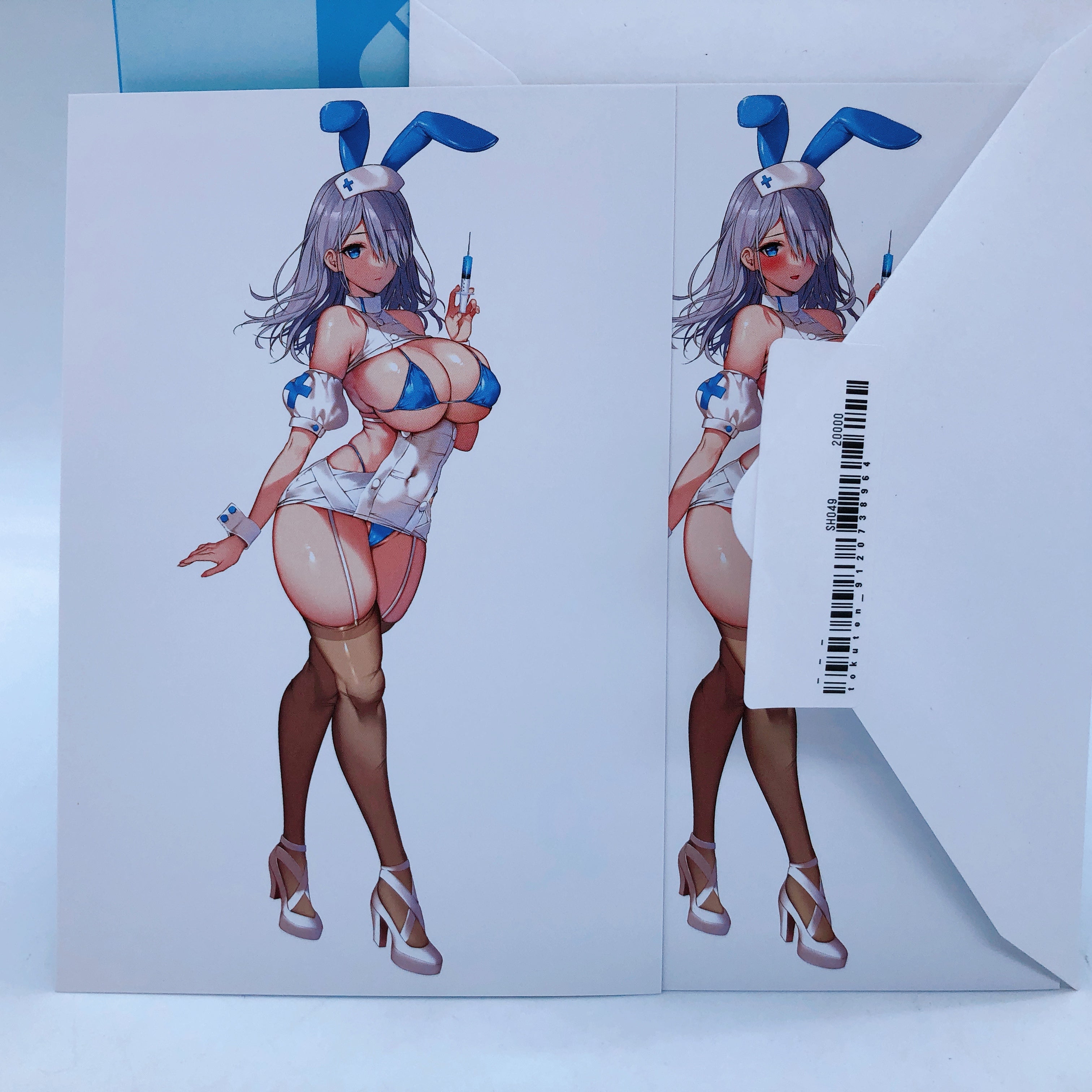 (w/Bonus) Blue Nurse Bunny 1/6 Scale Figure Illustrated by Mataro Native Japan