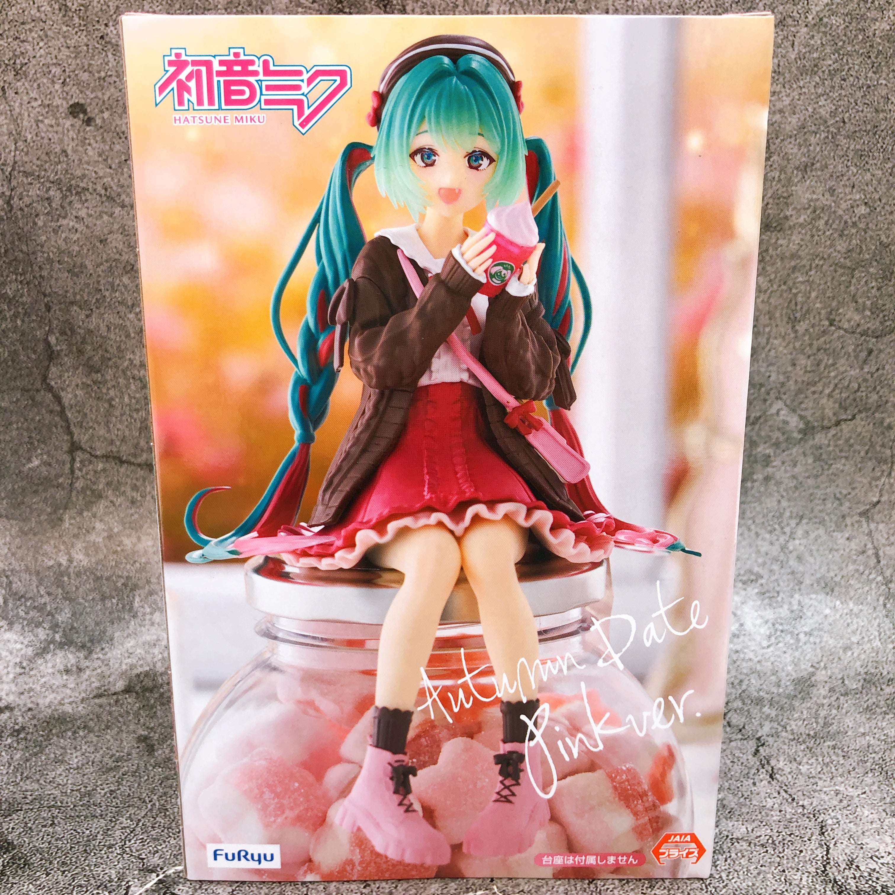 Hatsune Miku Autumn Date Pink ver. Noodle Stopper Figure FuRyu Japan Sealed