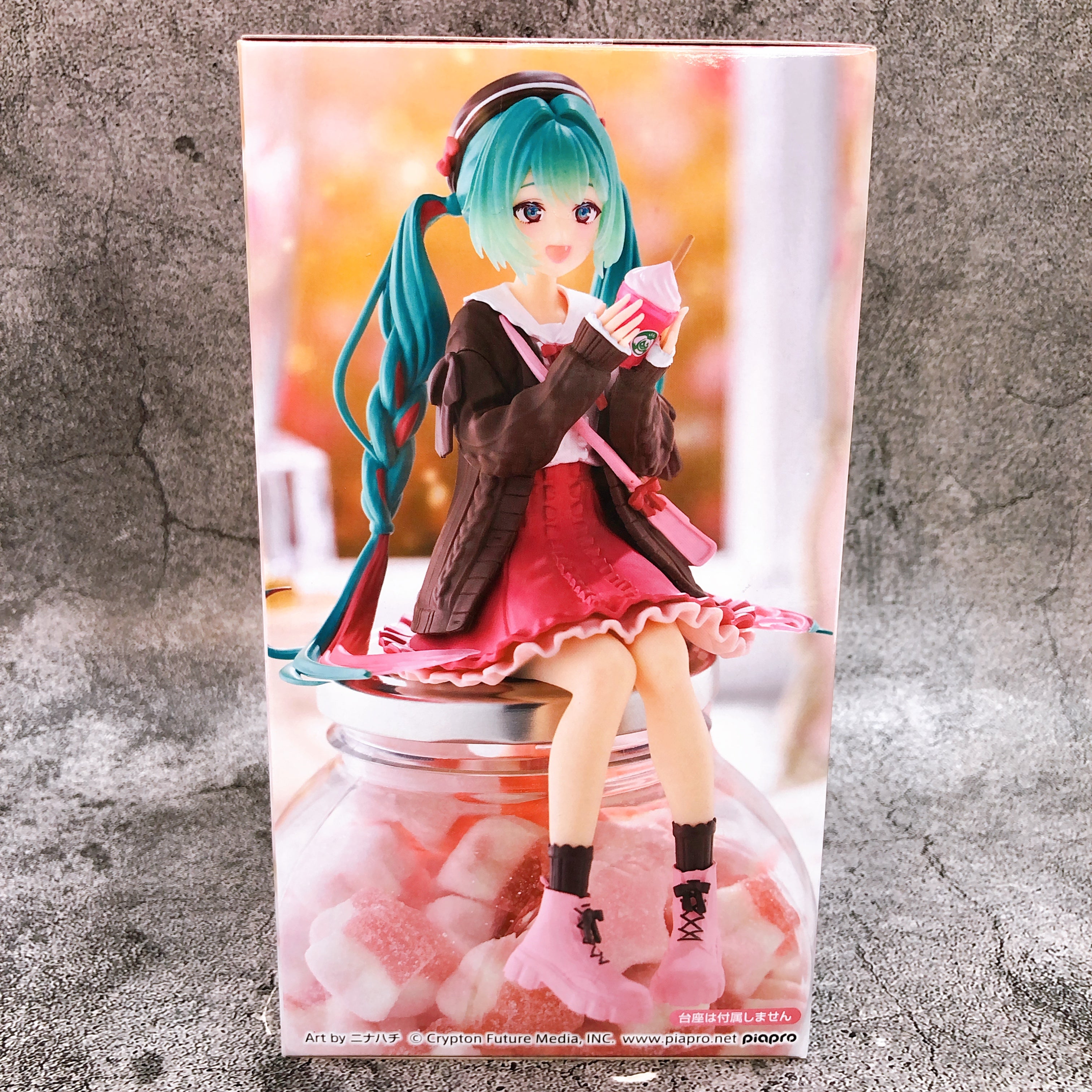 Hatsune Miku Autumn Date Pink ver. Noodle Stopper Figure FuRyu Japan Sealed